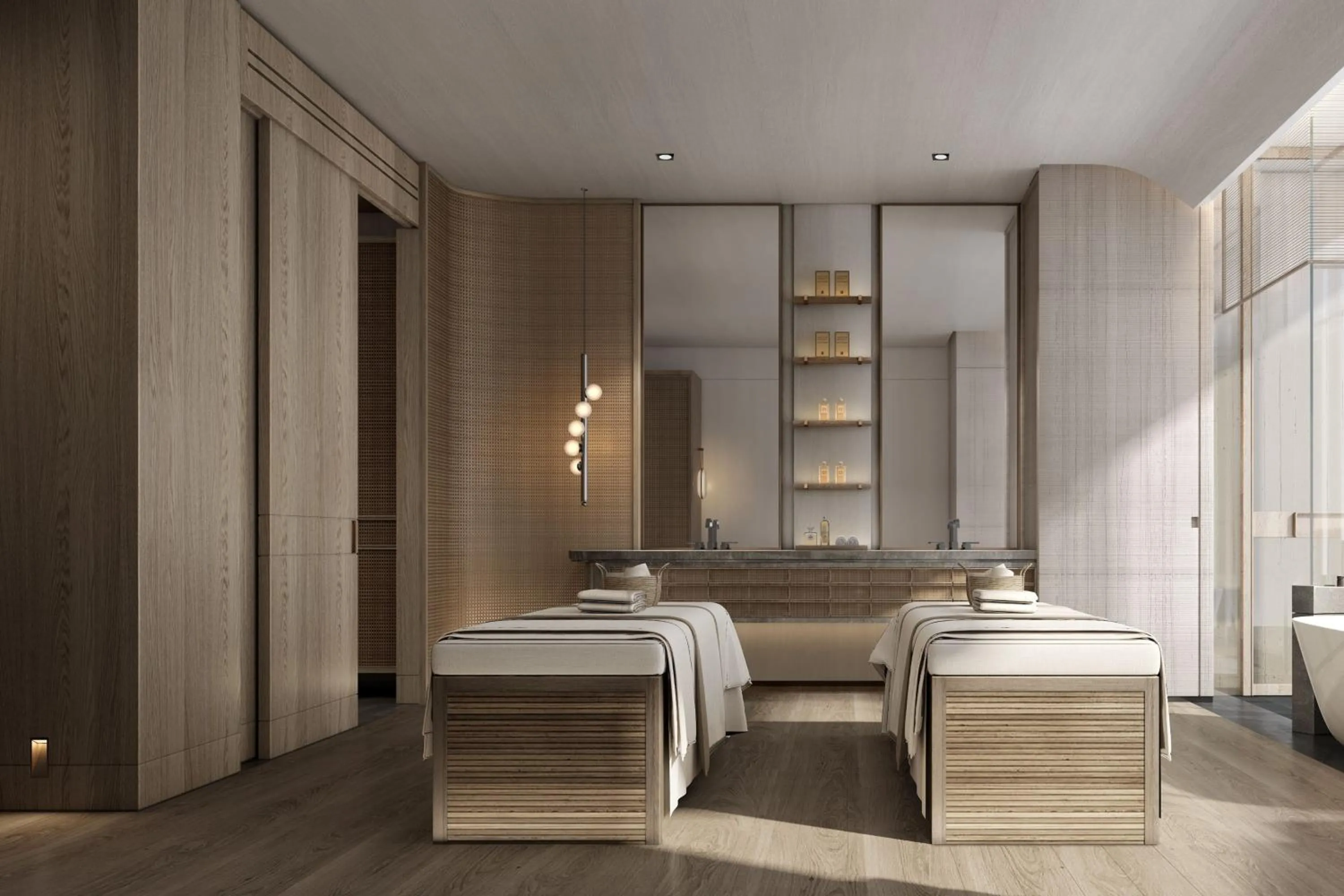 Spa and wellness centre/facilities, Bed in Zhuhai Dong'ao Island Marriott Resort and Spa