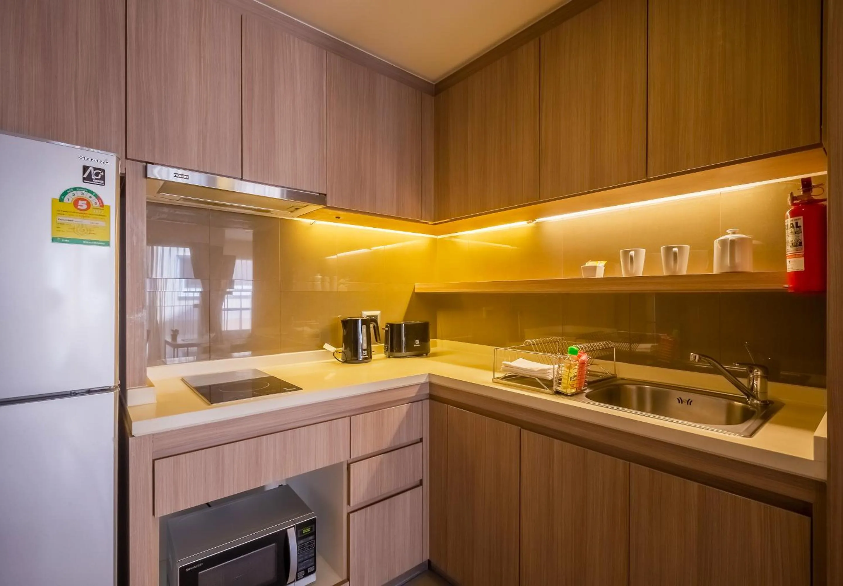 Kitchen or kitchenette in Citadines Grand Central Sri Racha