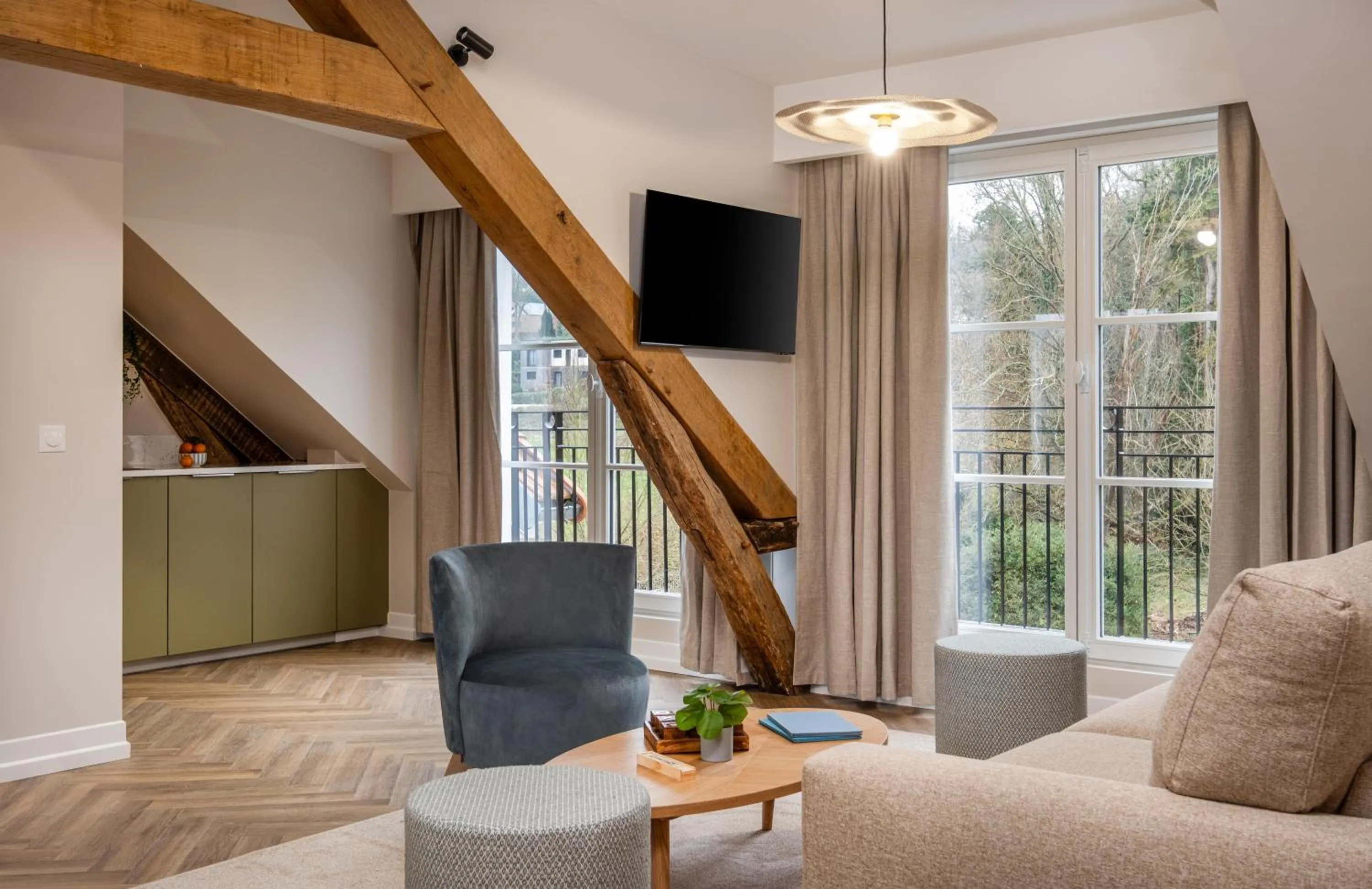 Living room in L'Horloge - Appart'Hotel proche de Disneyland