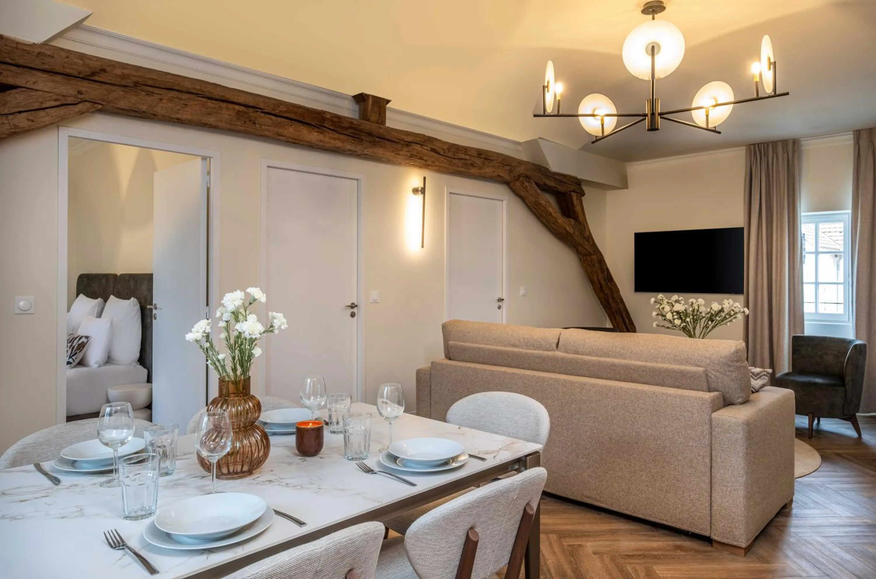 Living room in L'Horloge - Appart'Hotel proche de Disneyland