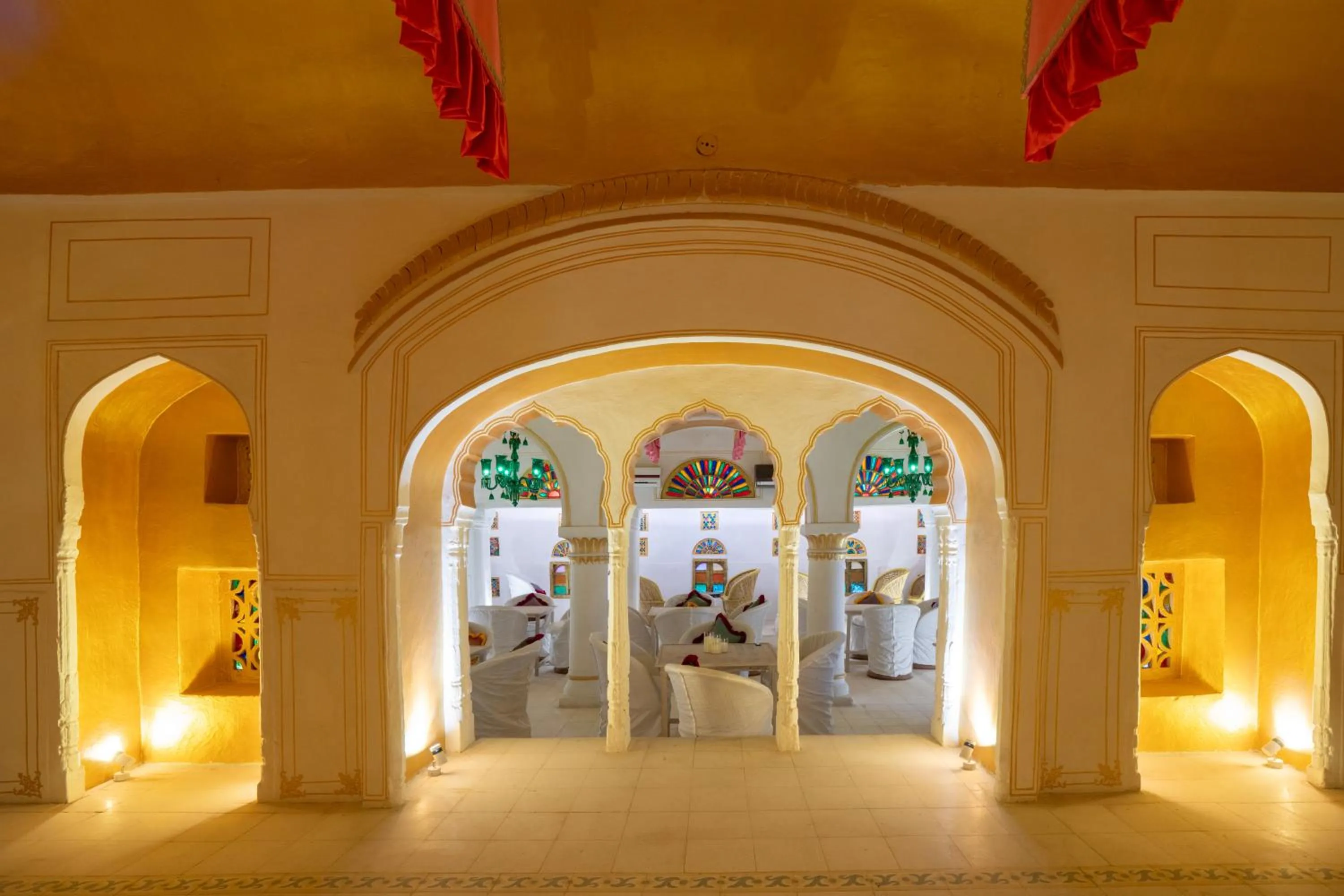 Seating area in Medieval Forts, Kalwar, Jaipur