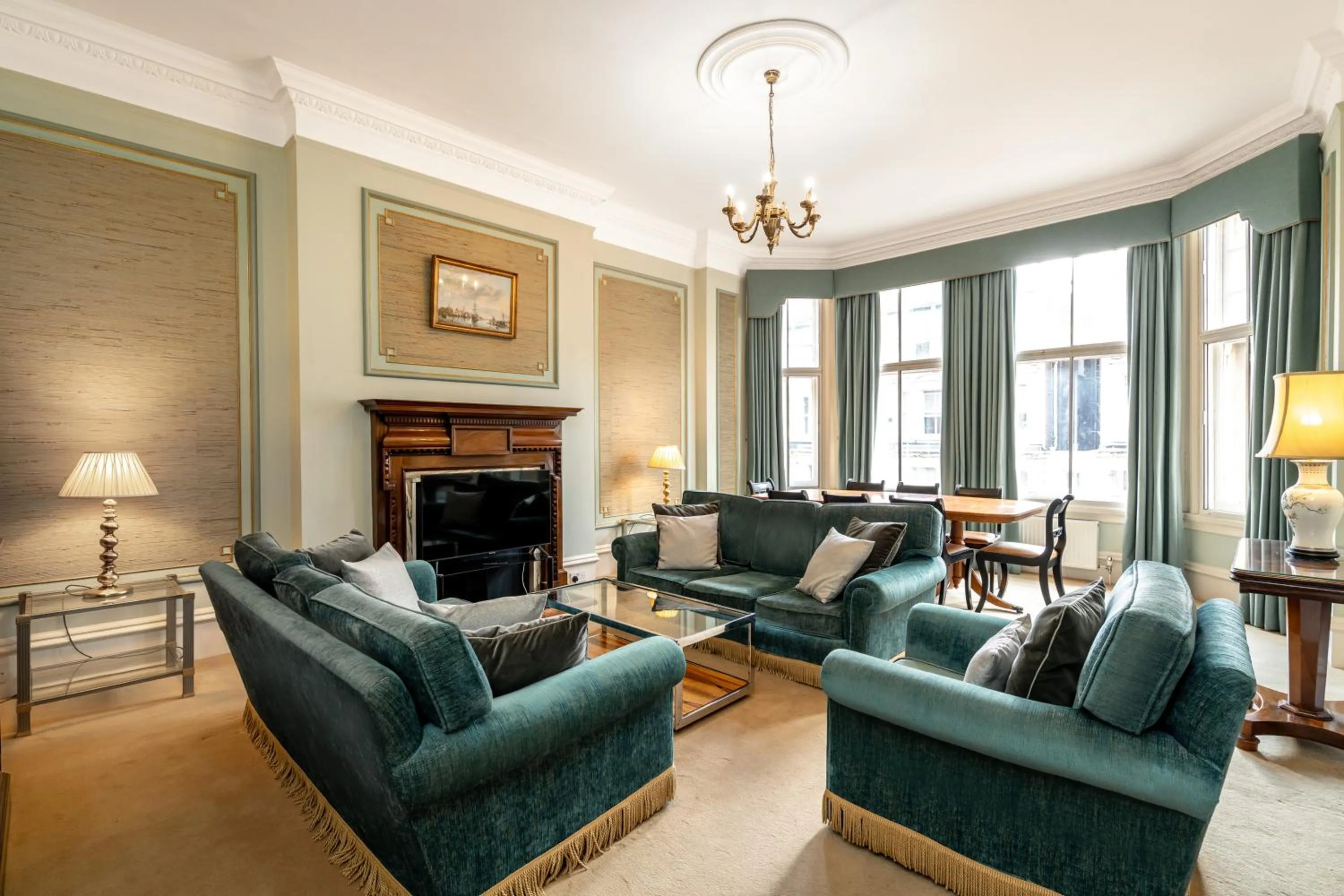 Living room in No1 The Mansions By Mansley