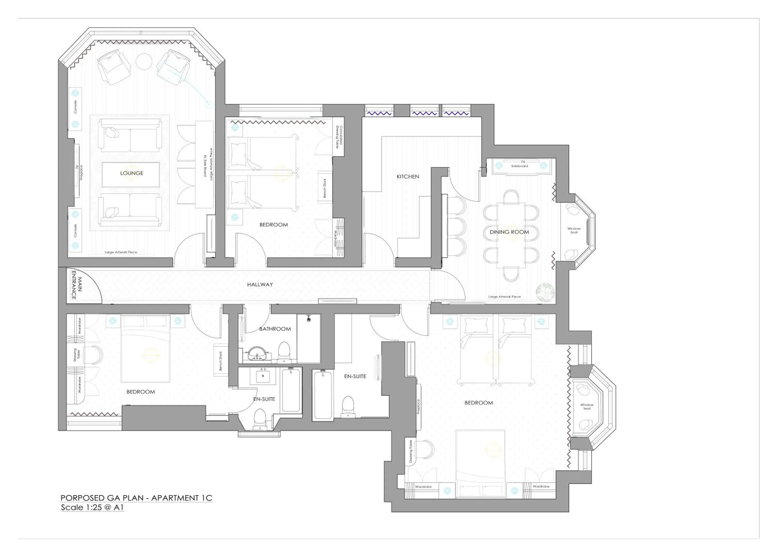 Floor plan in No1 The Mansions By Mansley