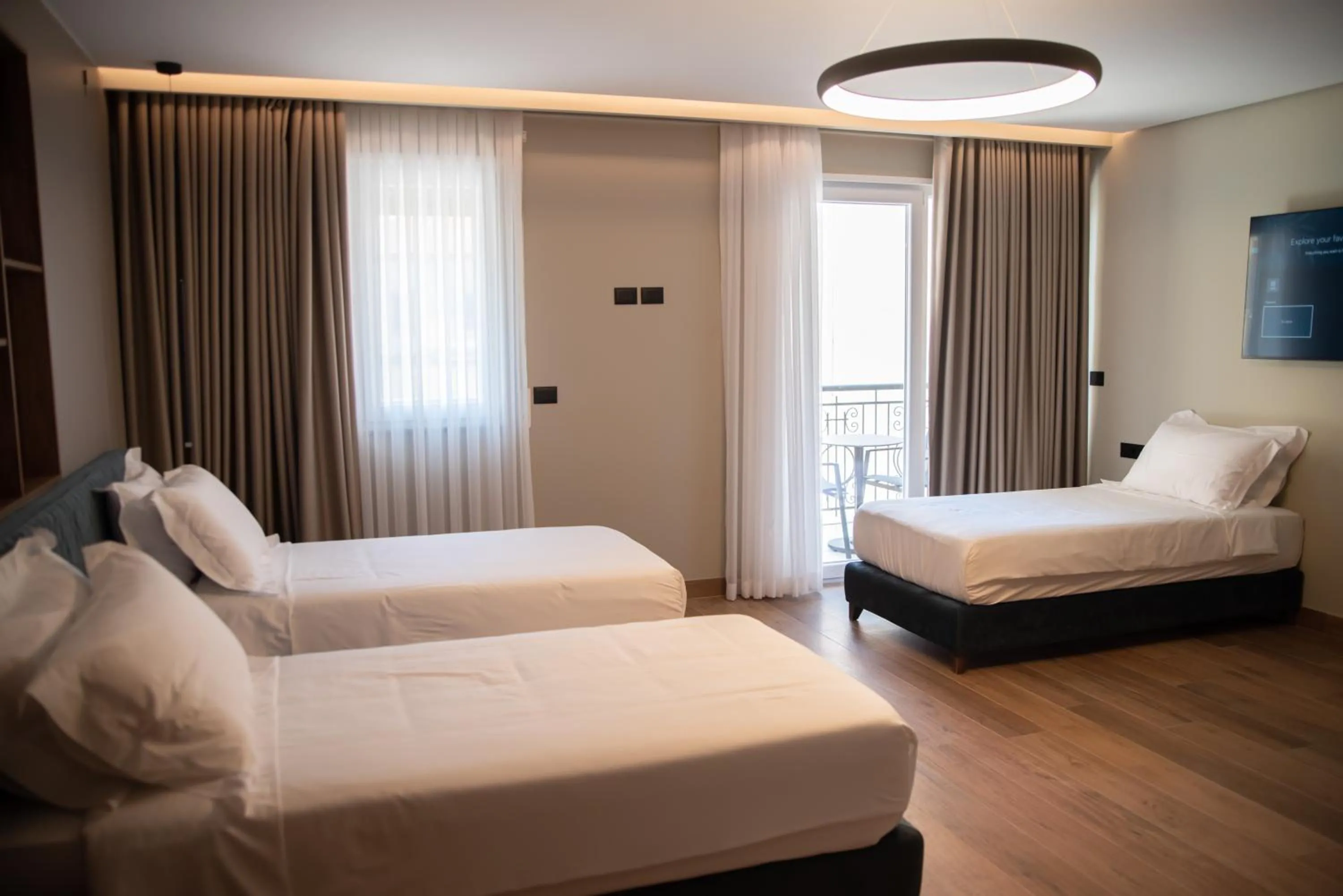 Bed in Hotel Mozart