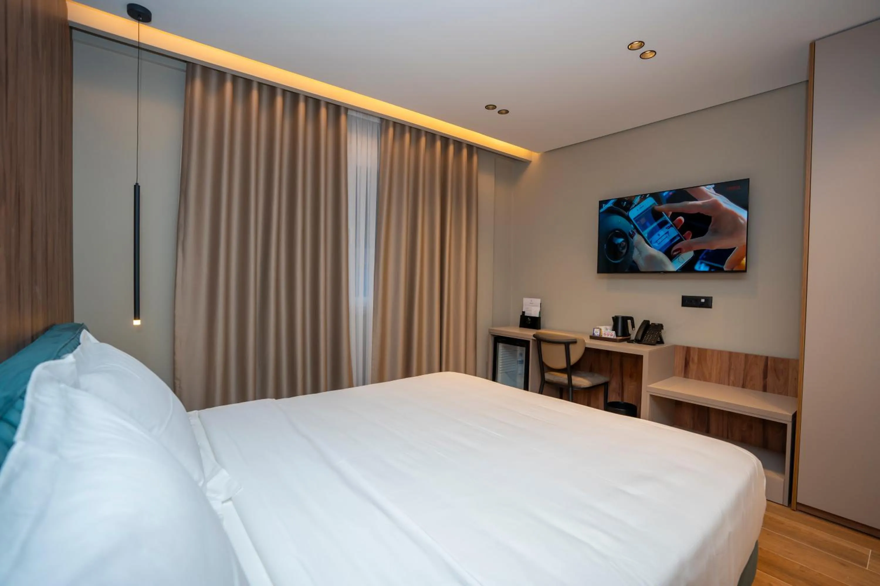 Bed in Hotel Mozart