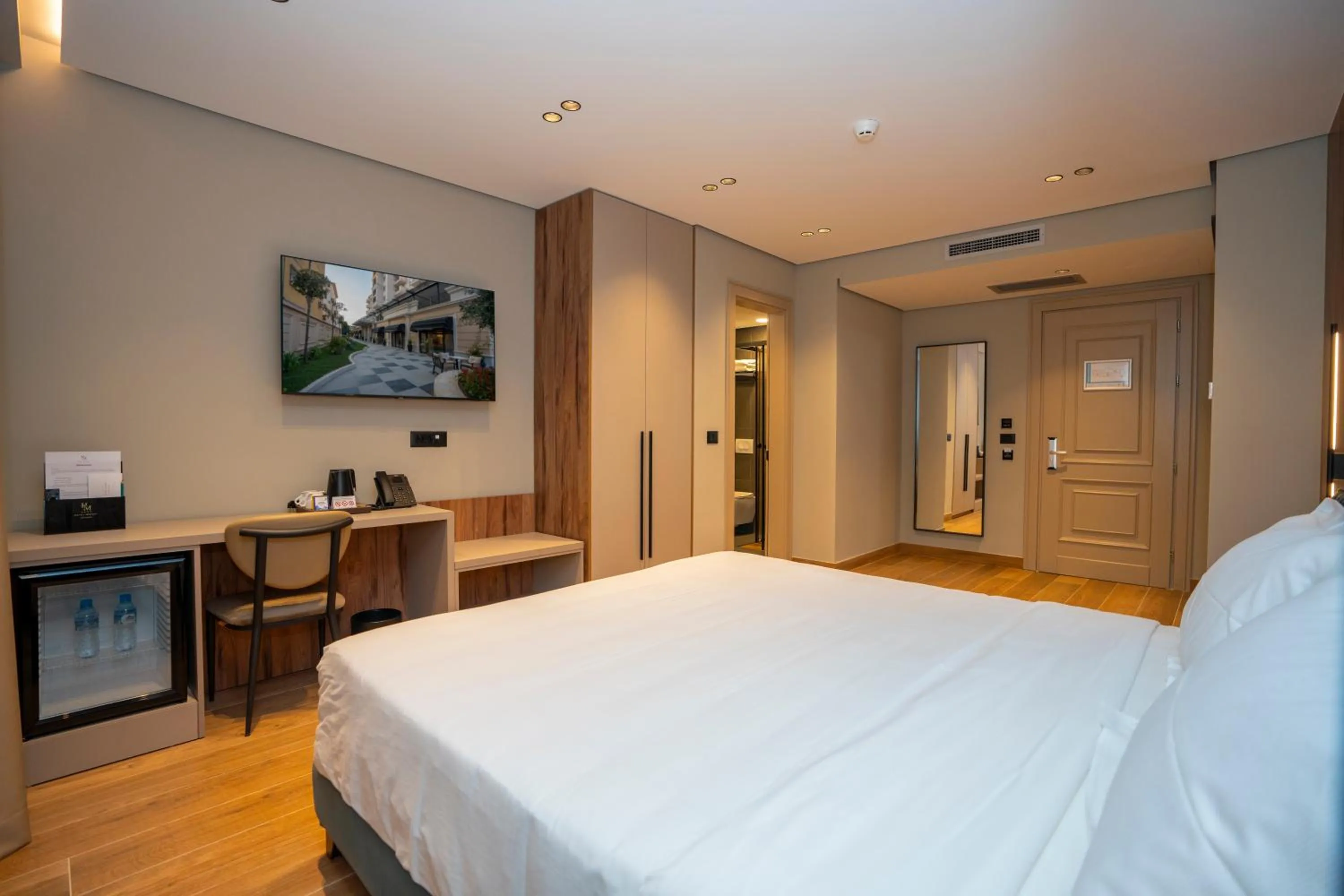 Bed in Hotel Mozart