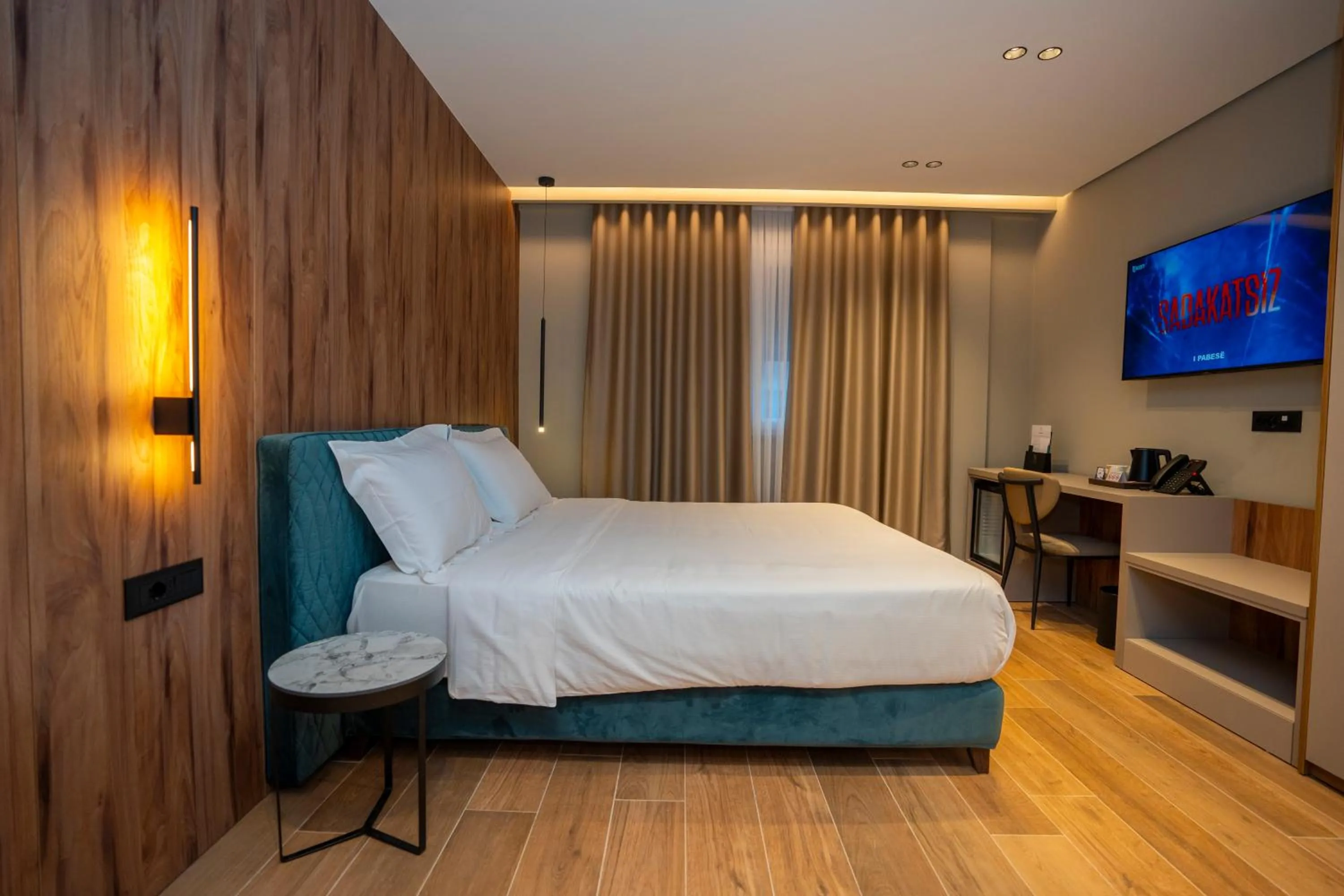 Bed in Hotel Mozart