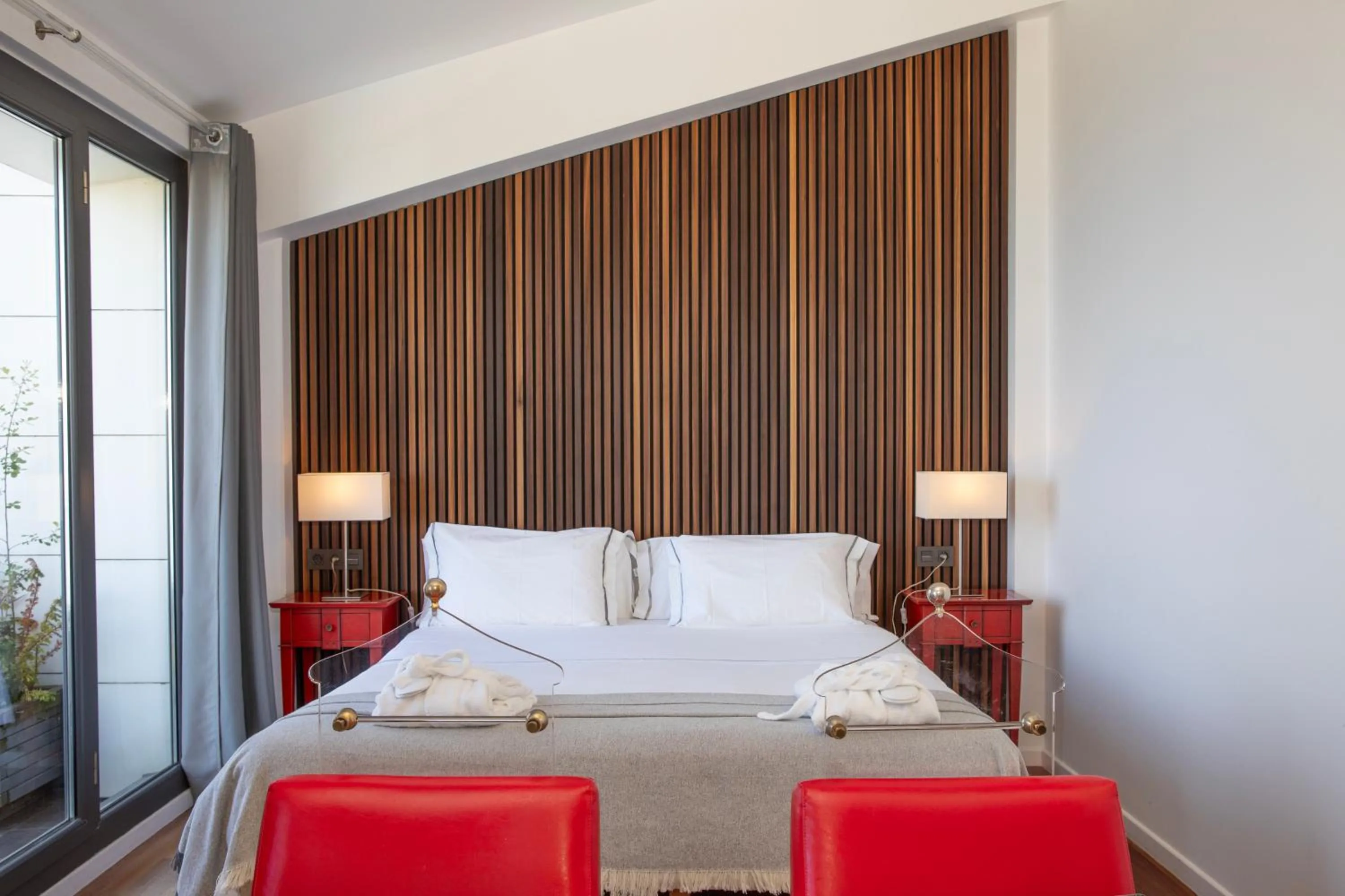 Decorative detail, Bed in Hotel Arbe