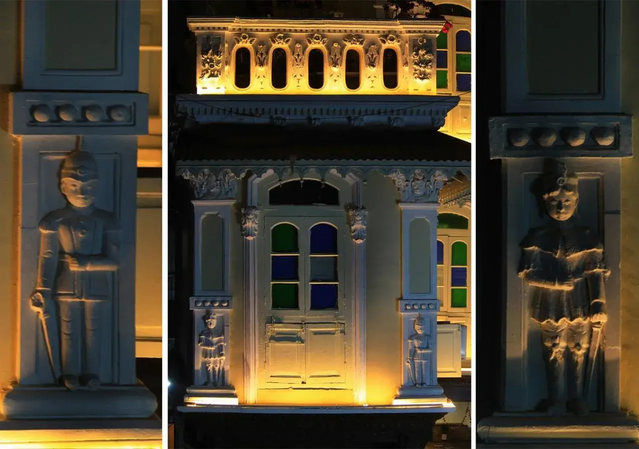 Facade/entrance in French Haveli Facade/entrance in French Haveli