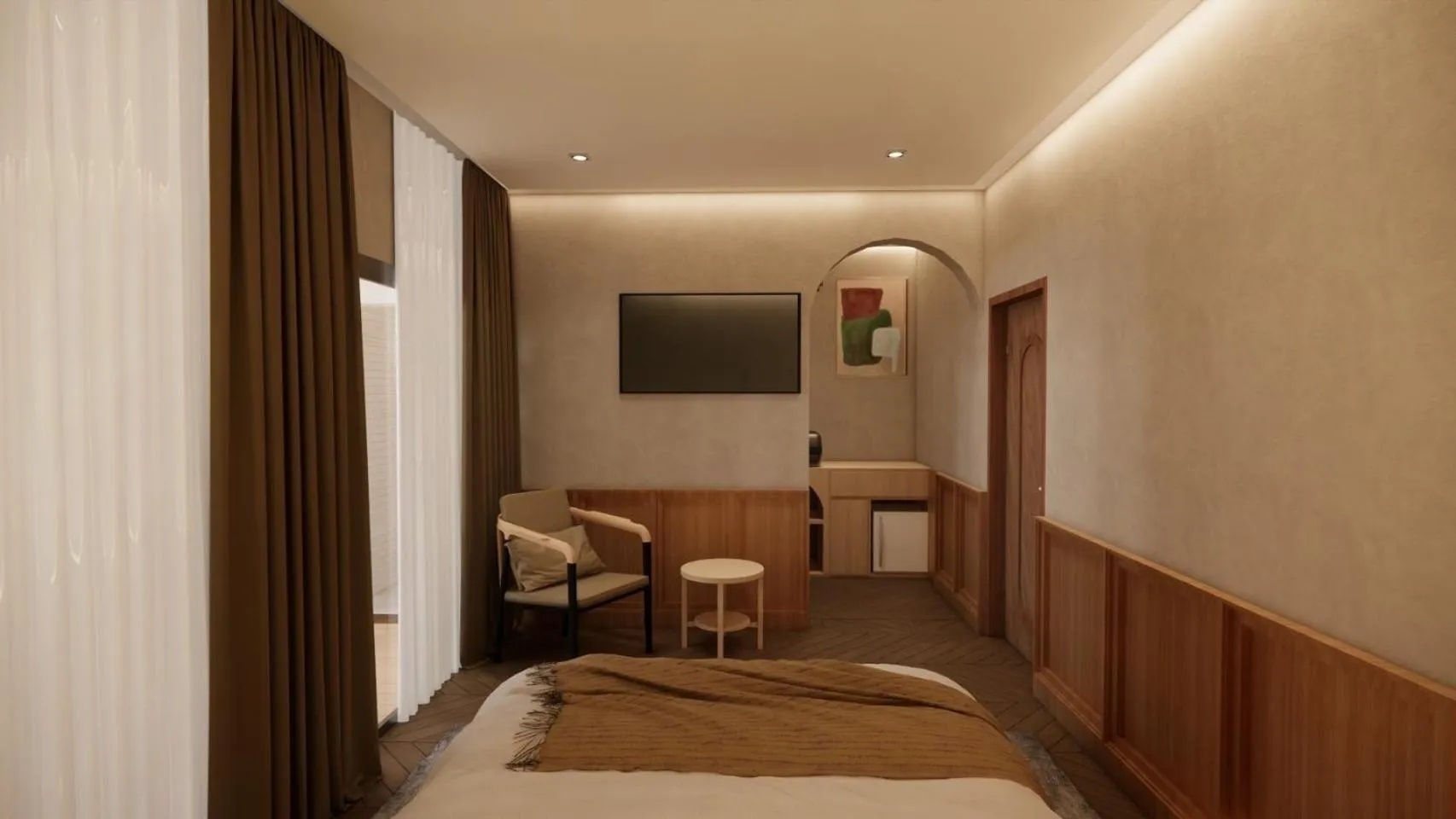 Bed in The Willoughby Maerim Hotel