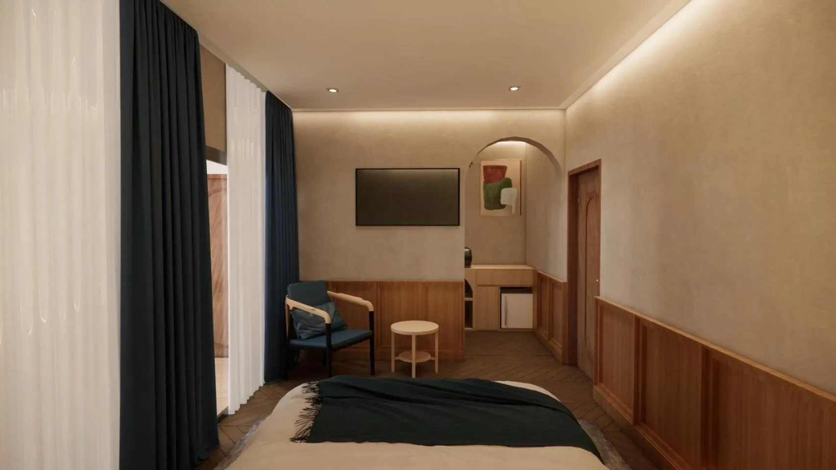 Bed in The Willoughby Maerim Hotel