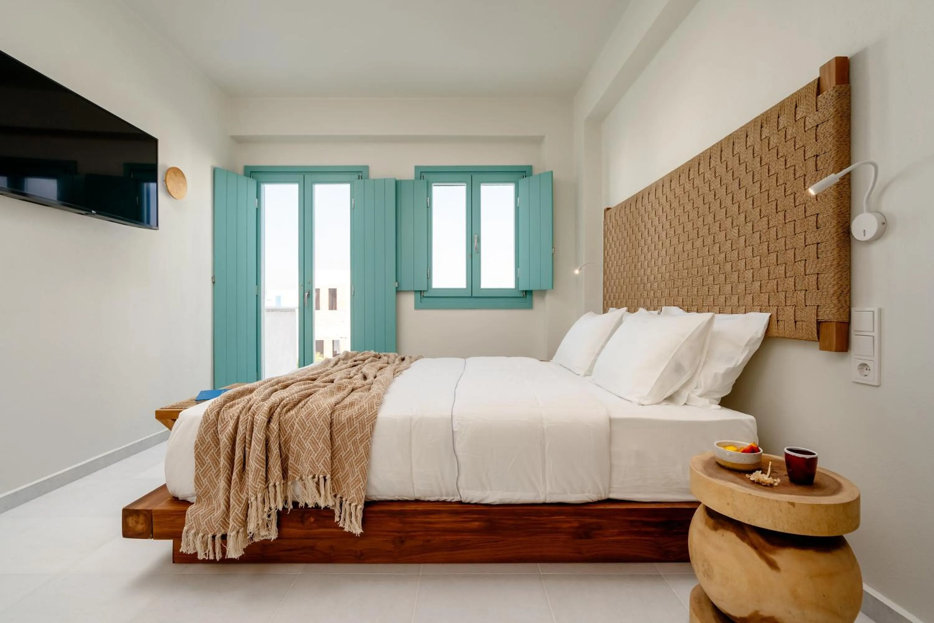 Bedroom, Bed in álas cycladic suites