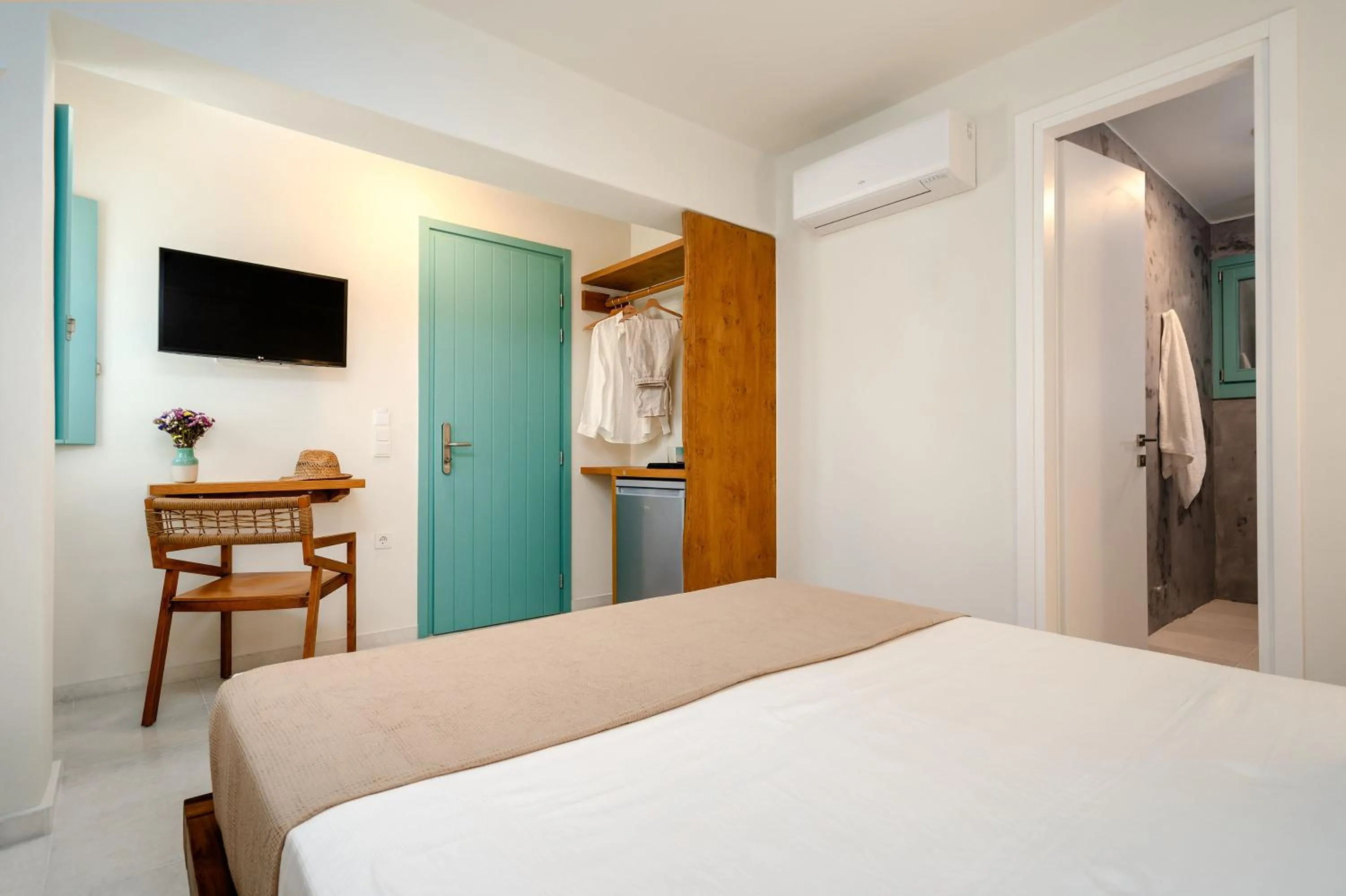 Bedroom, Bed in álas cycladic suites