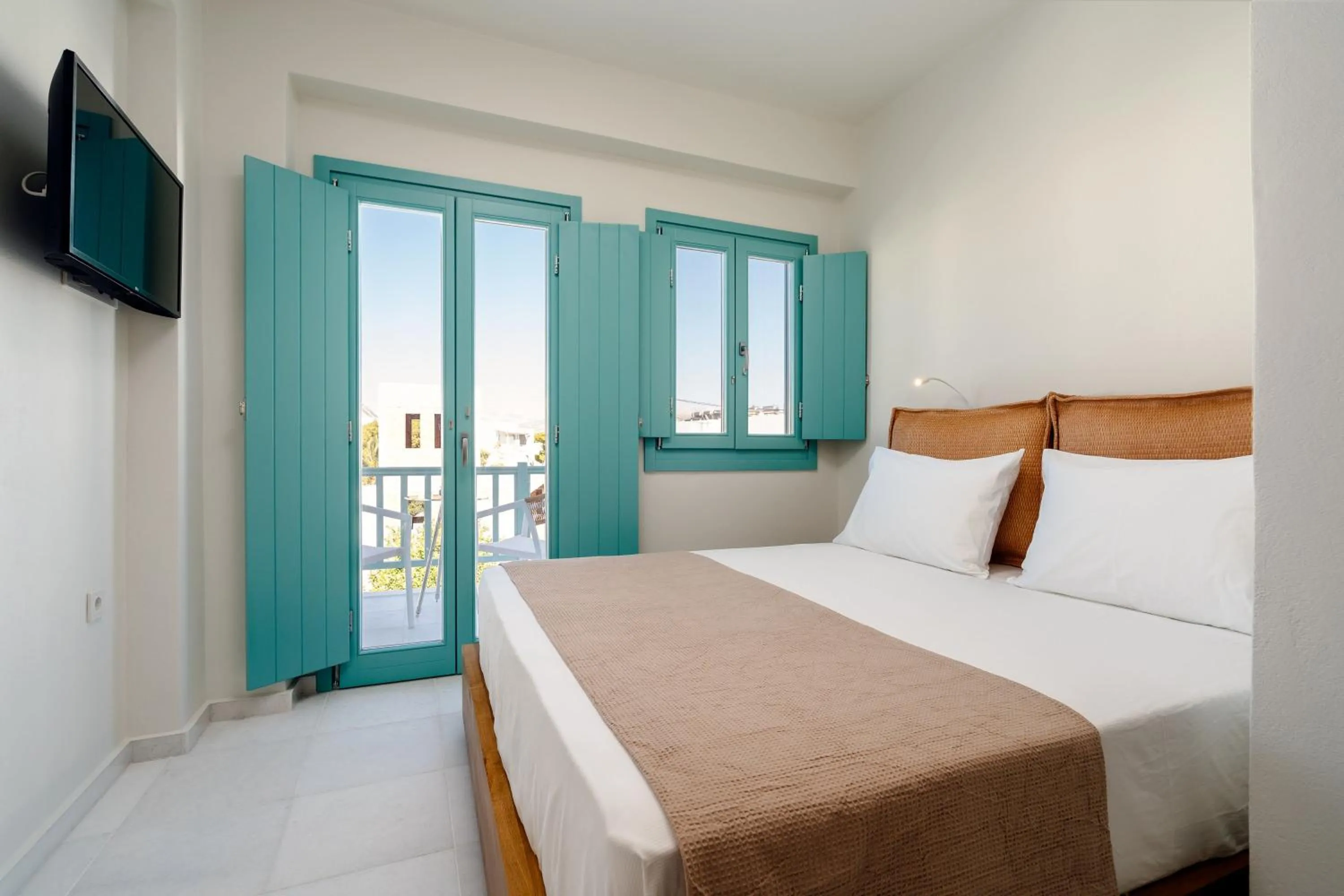 Bedroom, Bed in álas cycladic suites