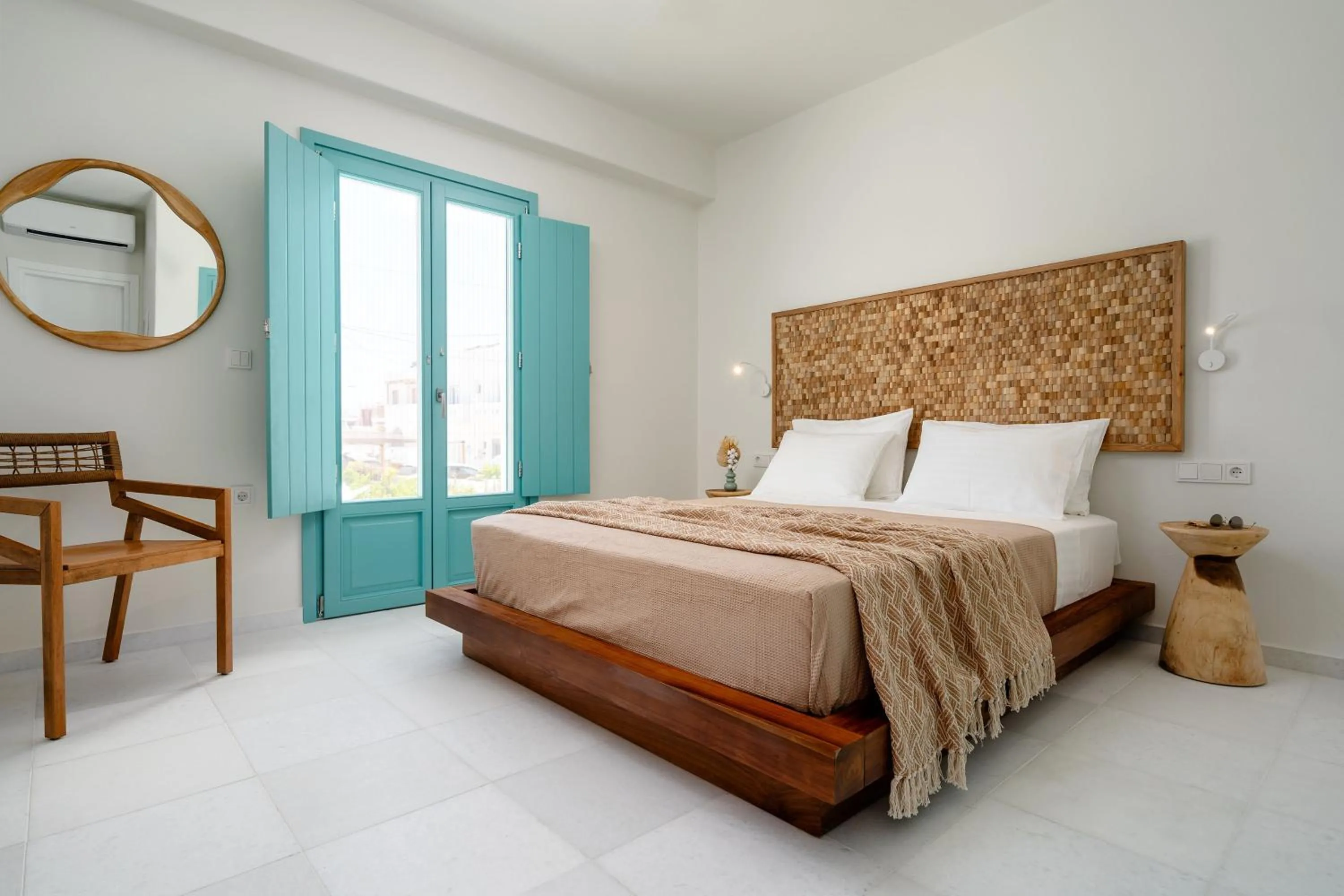 Bedroom, Bed in álas cycladic suites