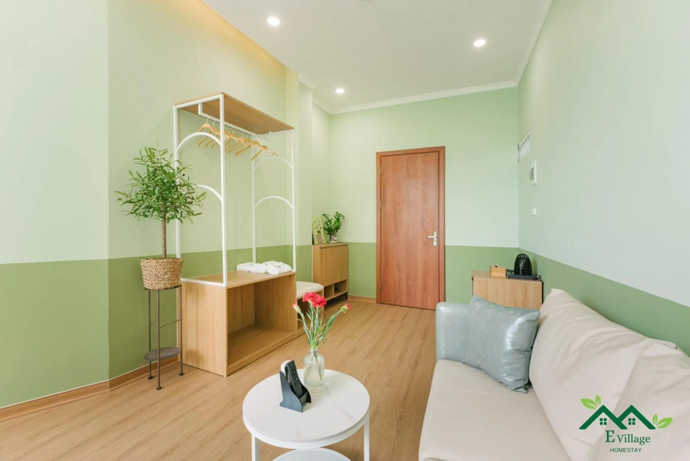 Seating area in E Village Hotel Hanoi