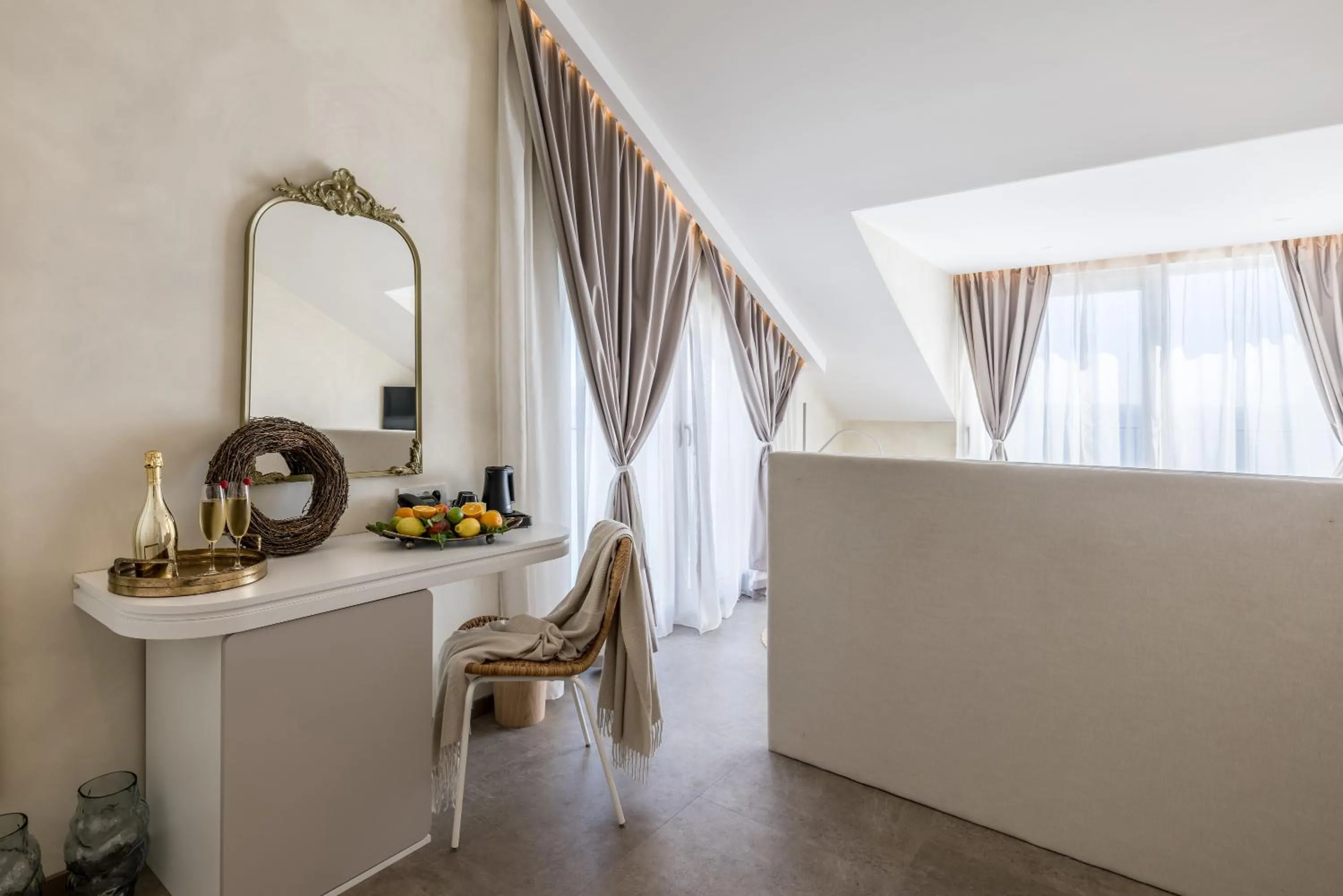 Seating area in Hotel Aria