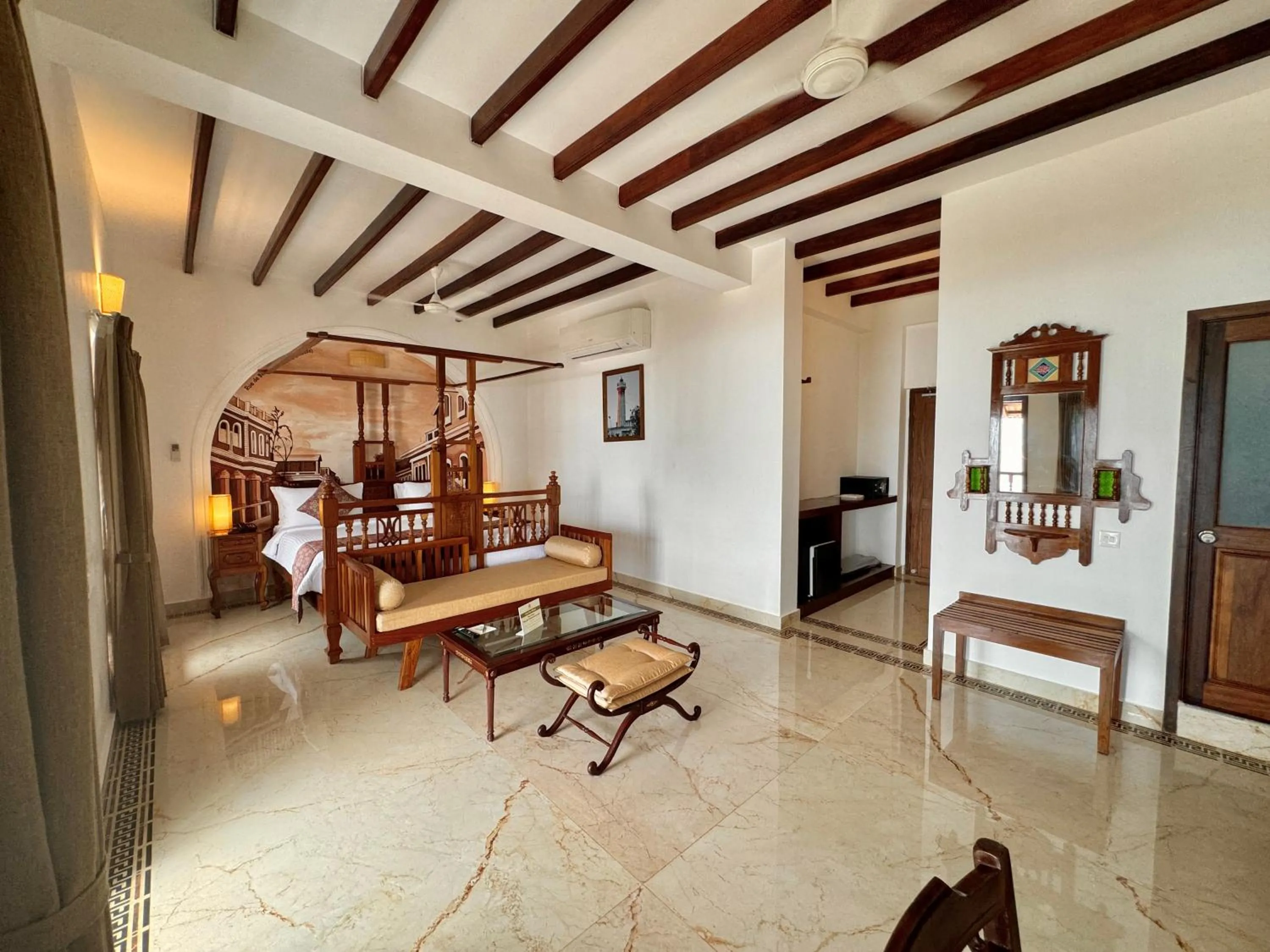 Bed in La Plage Seaview Suites