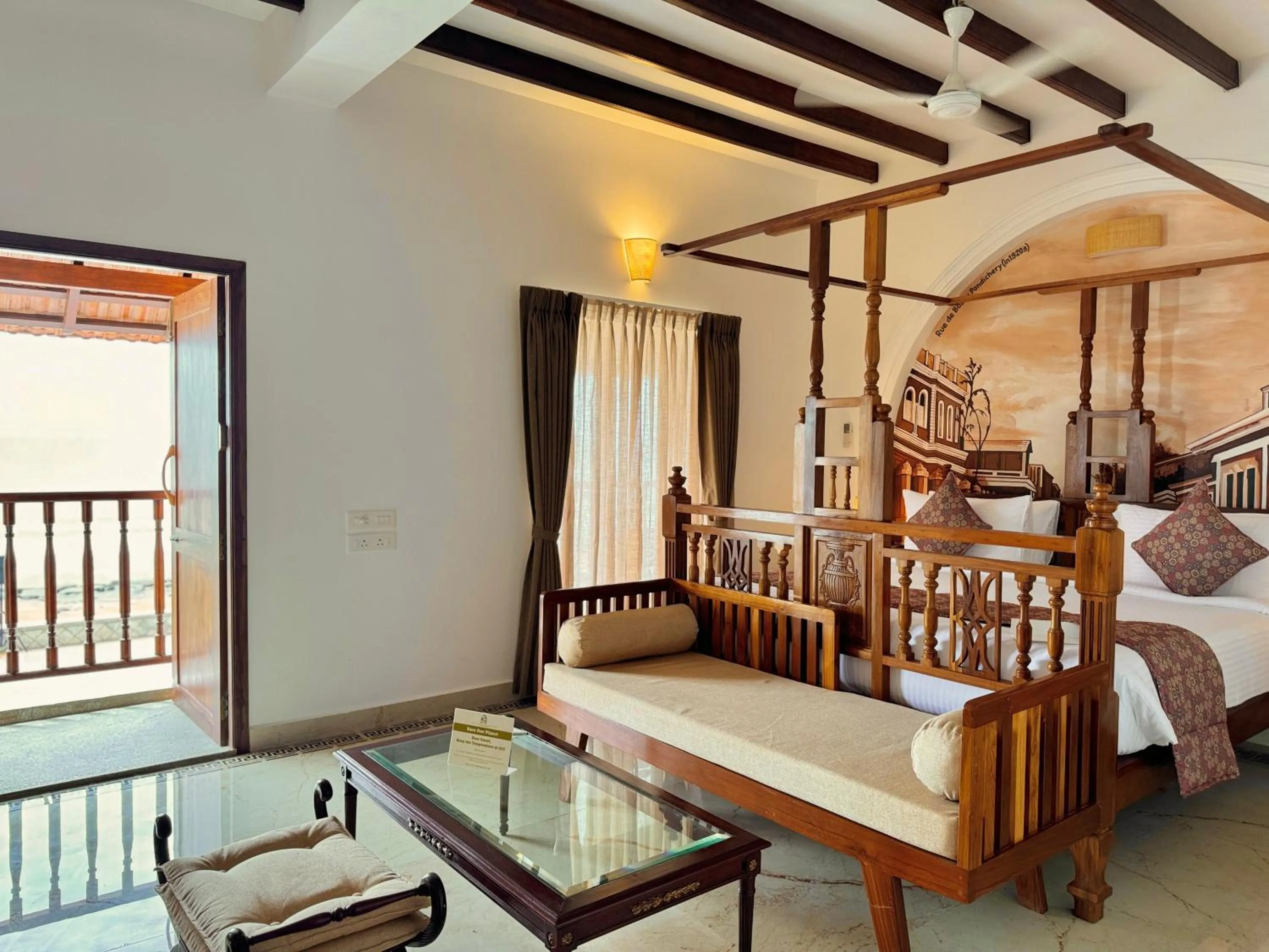 Bed in La Plage Seaview Suites