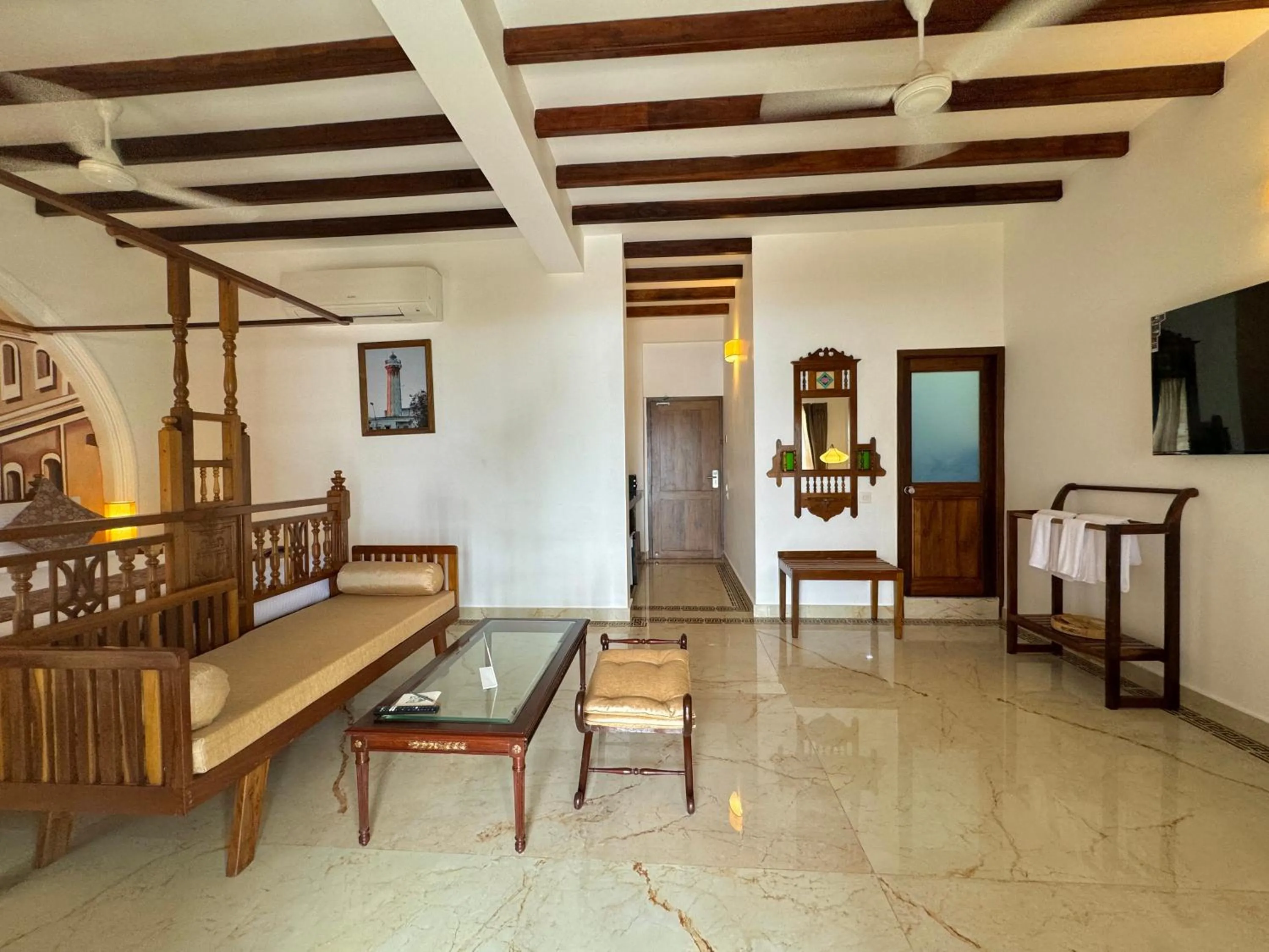 Bed in La Plage Seaview Suites