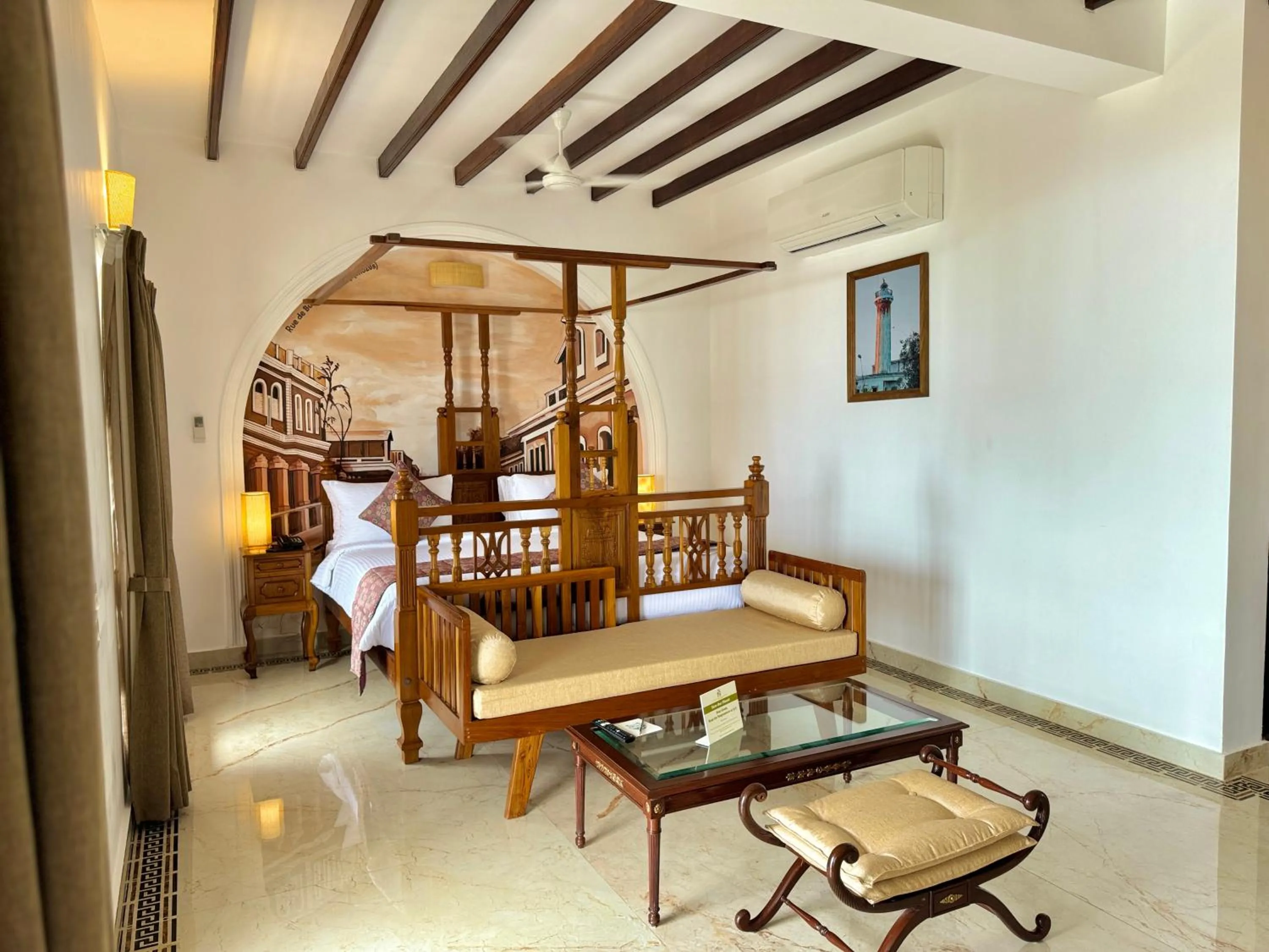 Bed in La Plage Seaview Suites