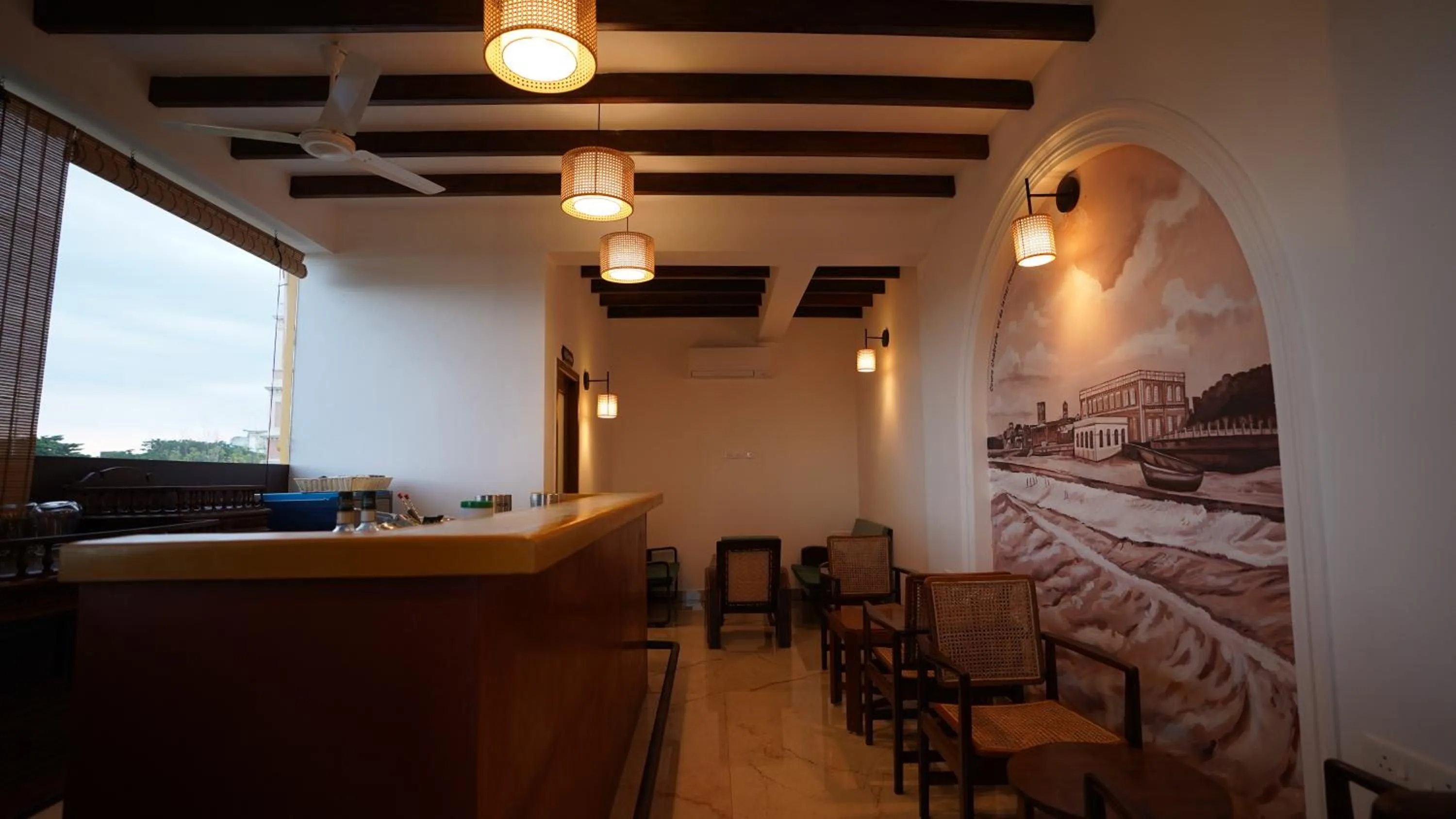 Seating area in La Plage Seaview Suites