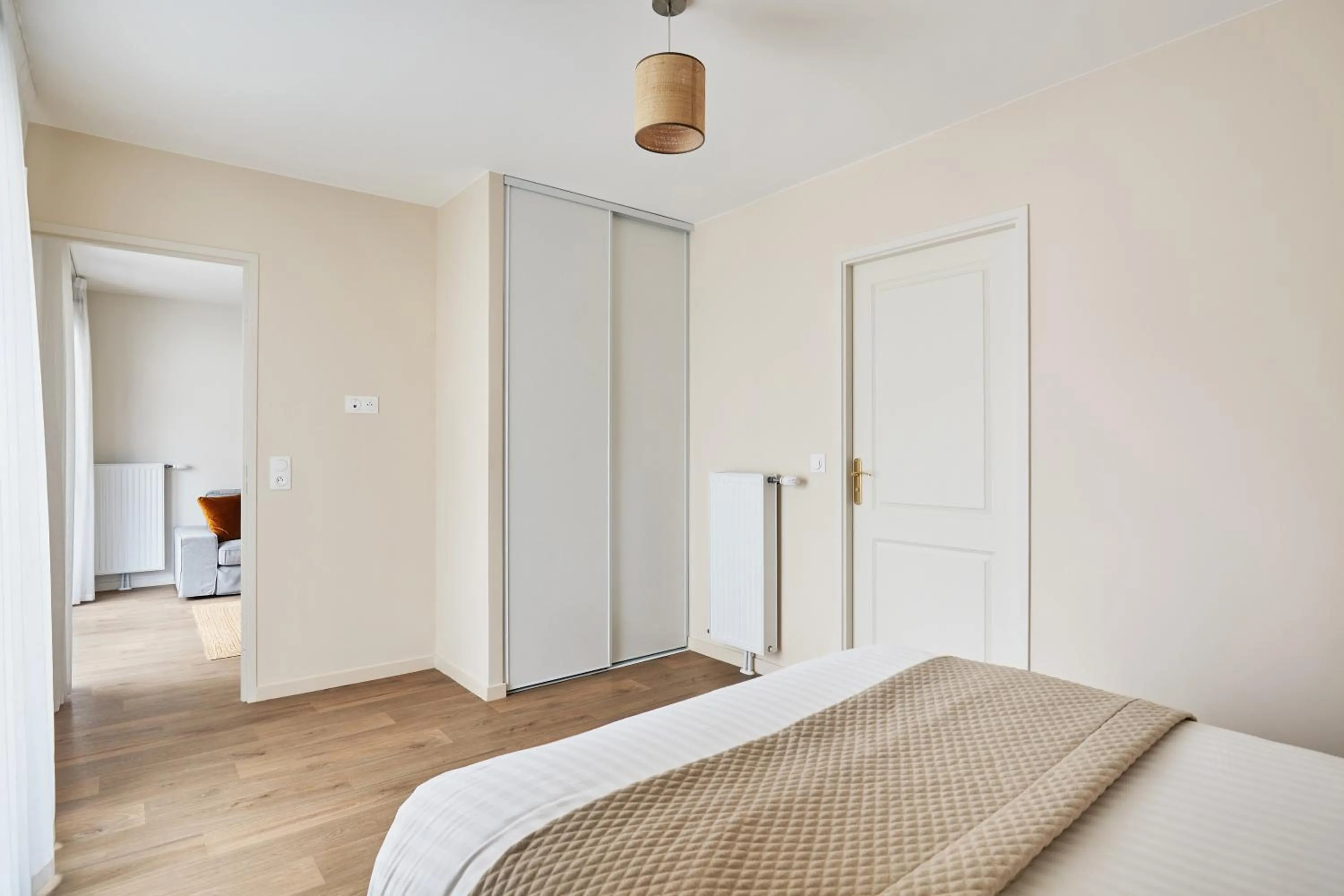 Bedroom, Bed in Appart Hotel Paris Levallois Maurice Ravel