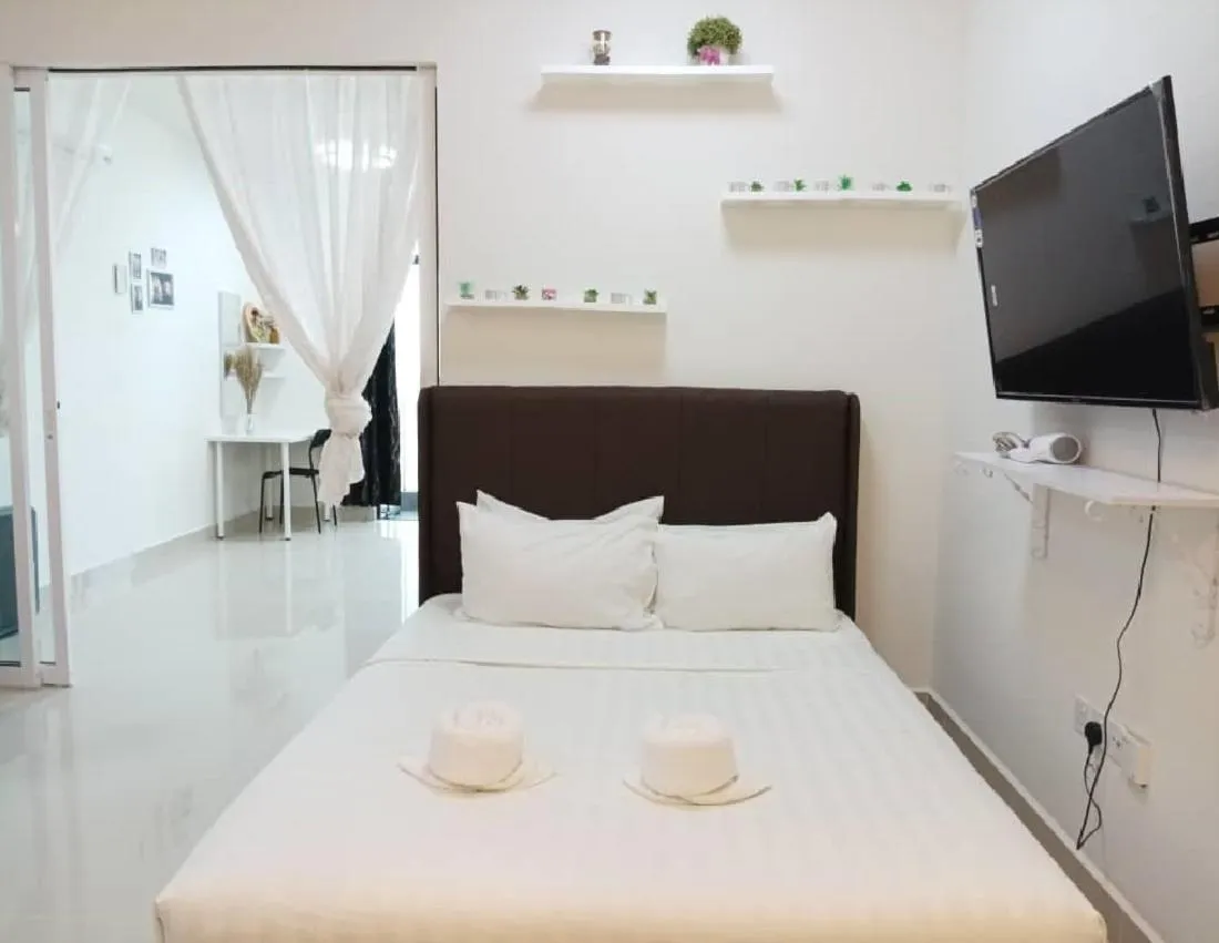 Bed in Beautiful Seaview Suites at The Shore Kota Kinabalu