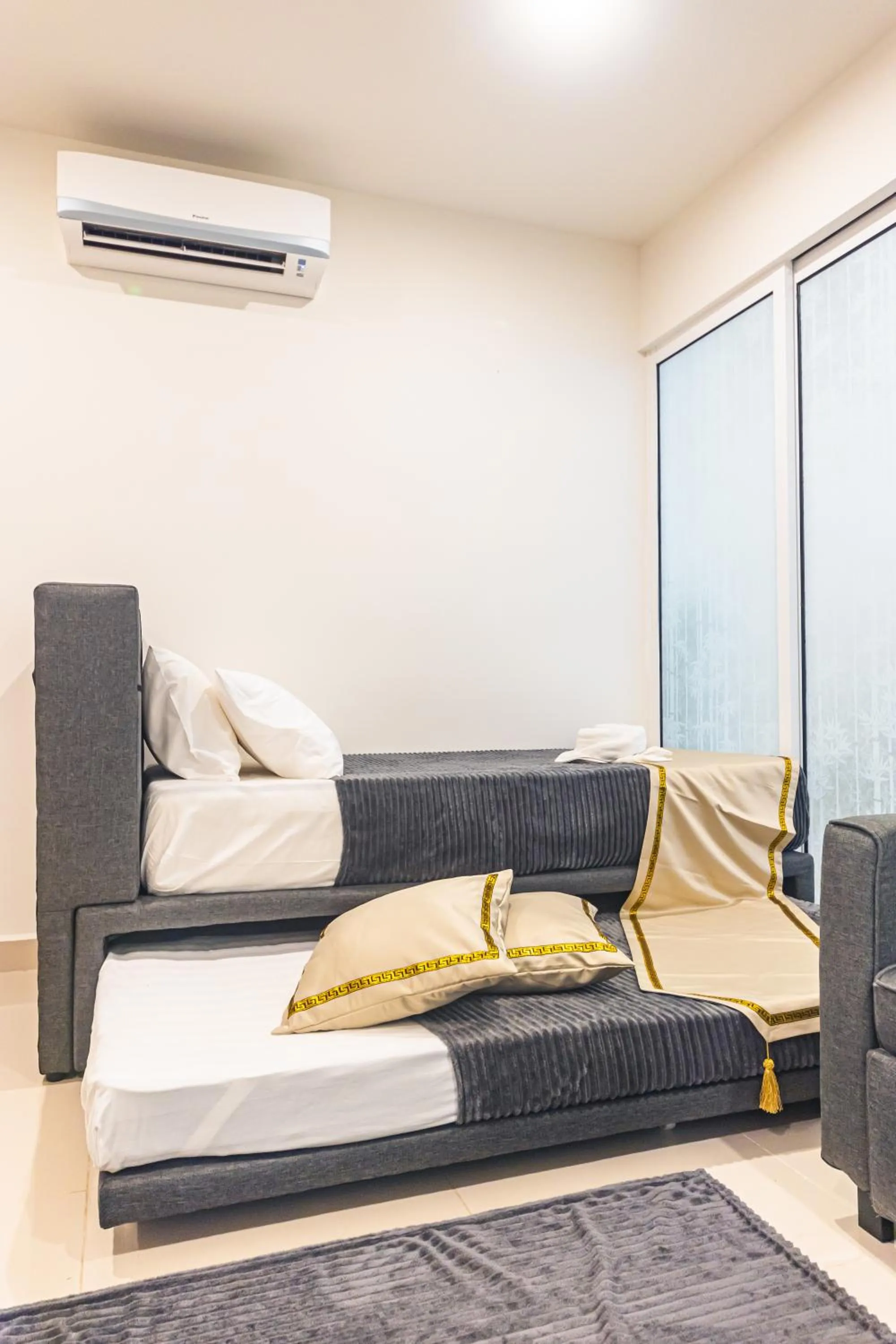 Bed in Beautiful Seaview Suites at The Shore Kota Kinabalu