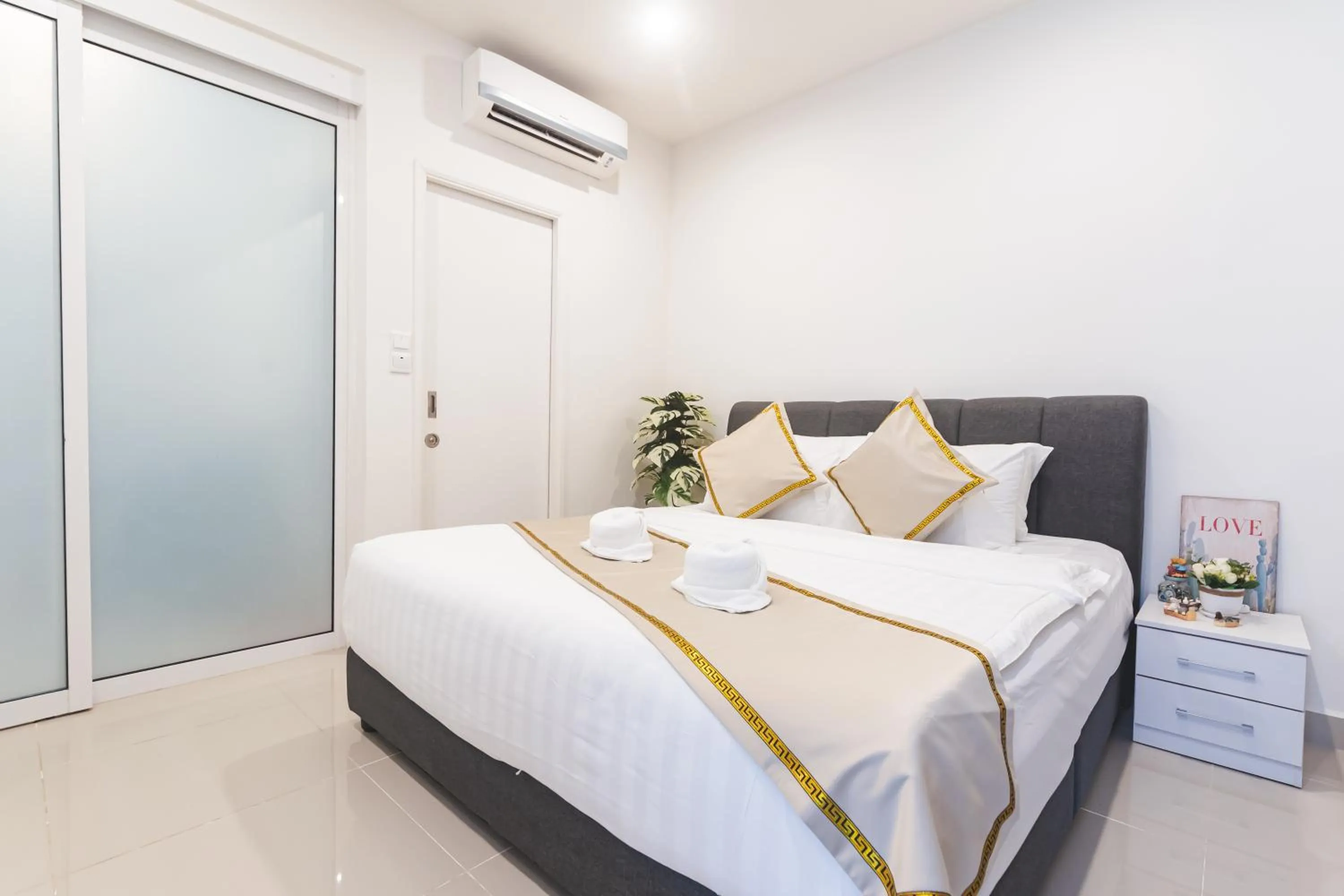 Bed in Beautiful Seaview Suites at The Shore Kota Kinabalu