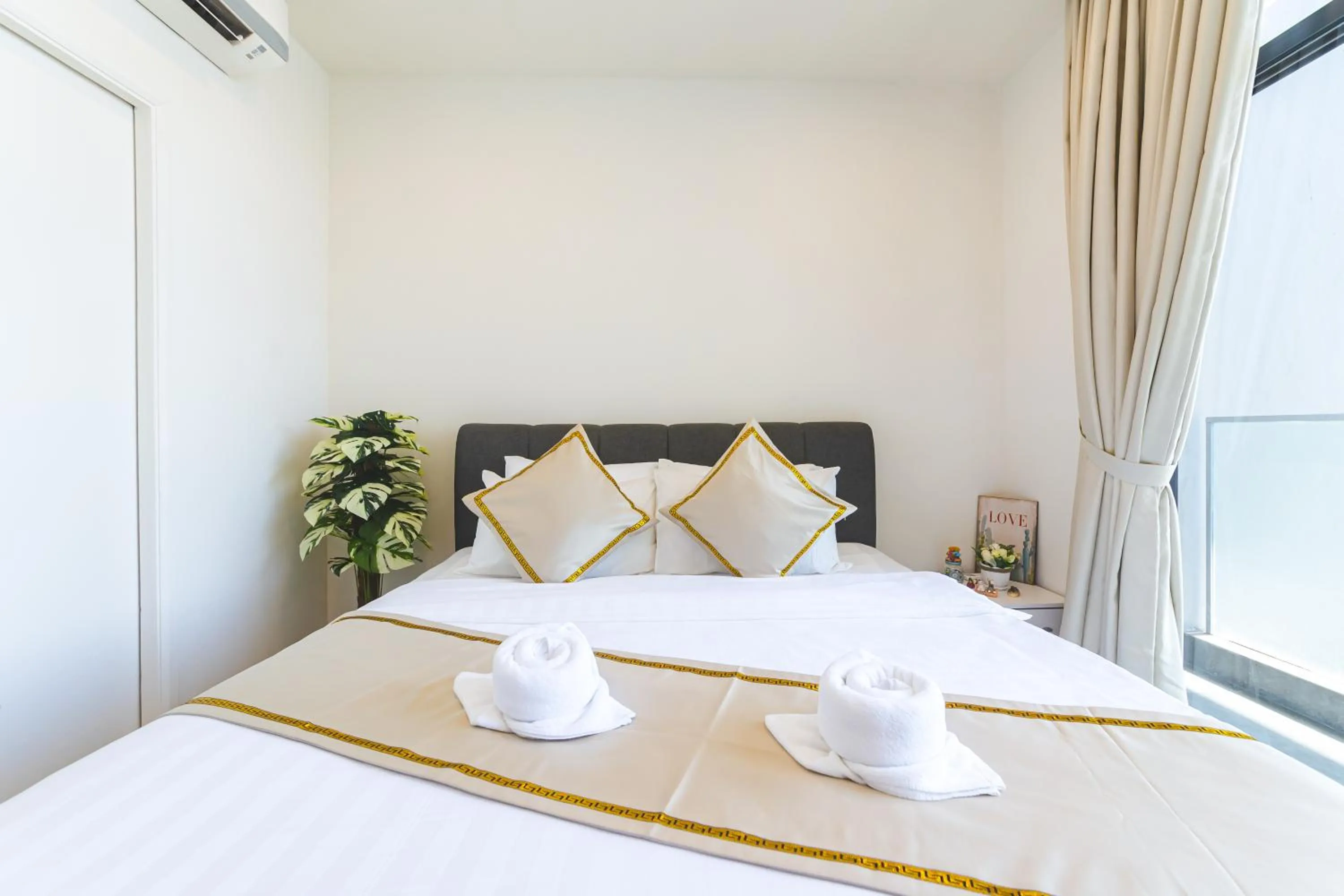 Bed in Beautiful Seaview Suites at The Shore Kota Kinabalu