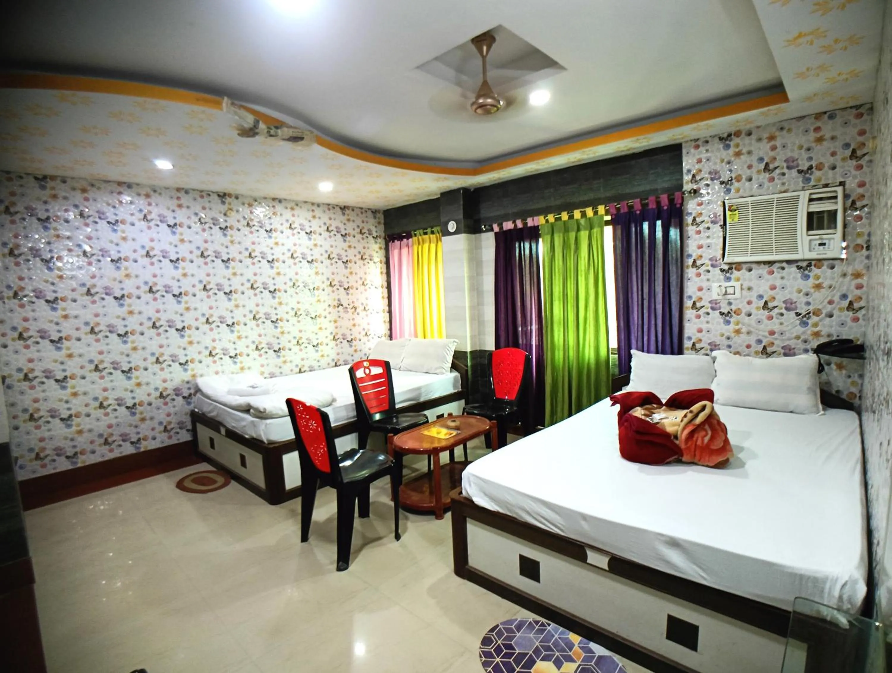 Bed in RESORT K SEA VIEW Digha
