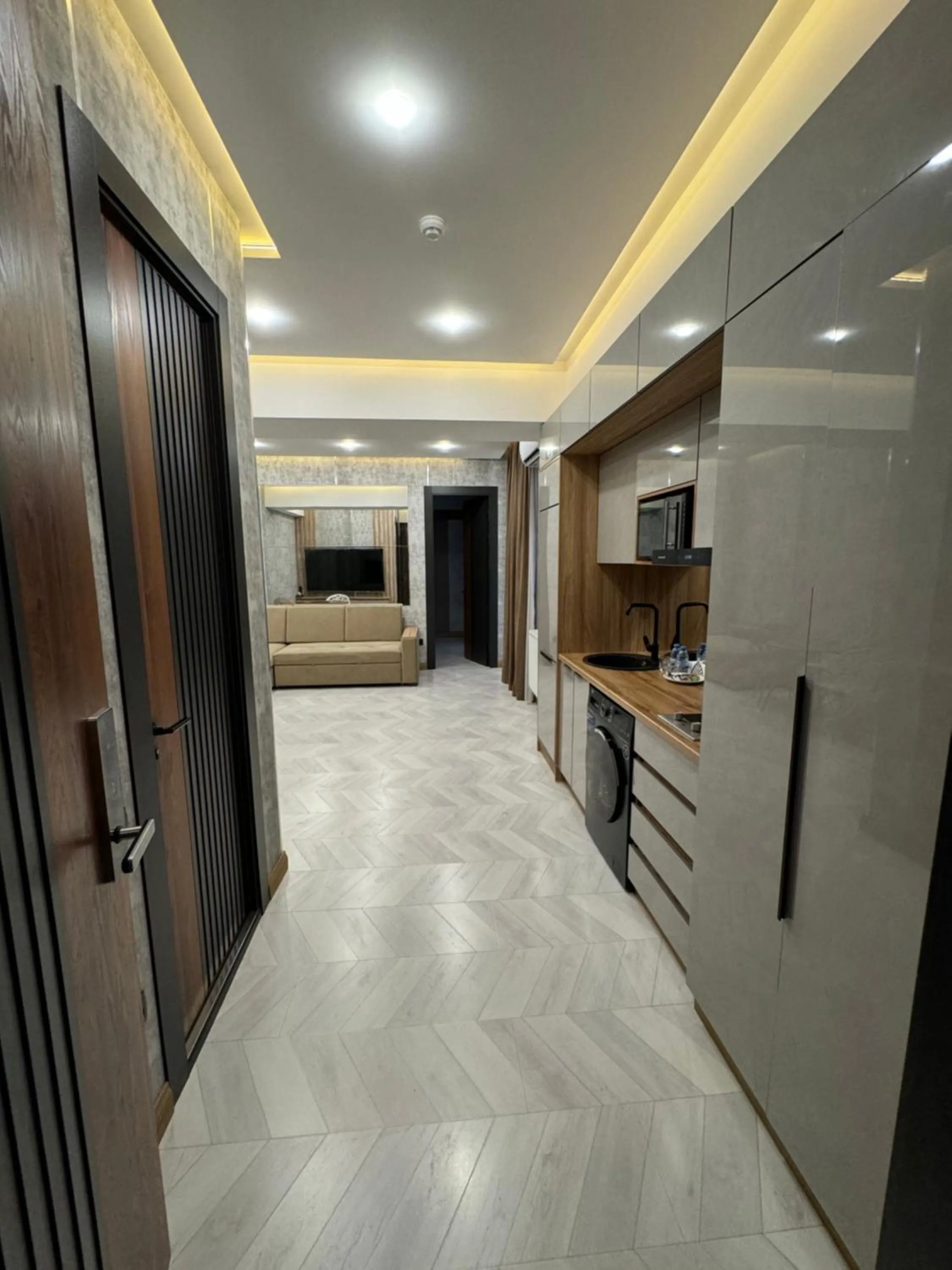 Kitchen or kitchenette in Badem Garden Apart Hotel