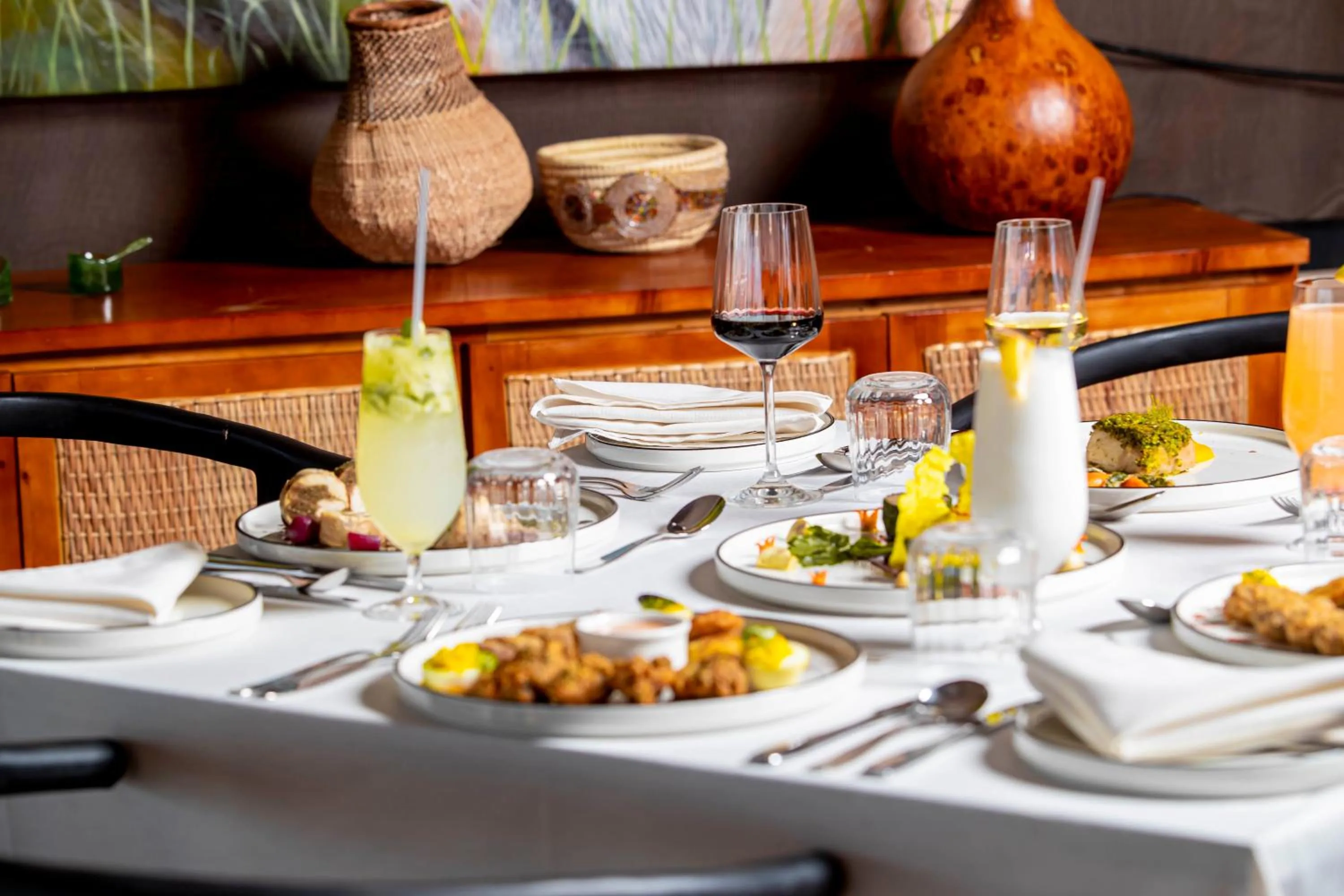 Food and drinks in Escarpment Serengeti Luxury Camp