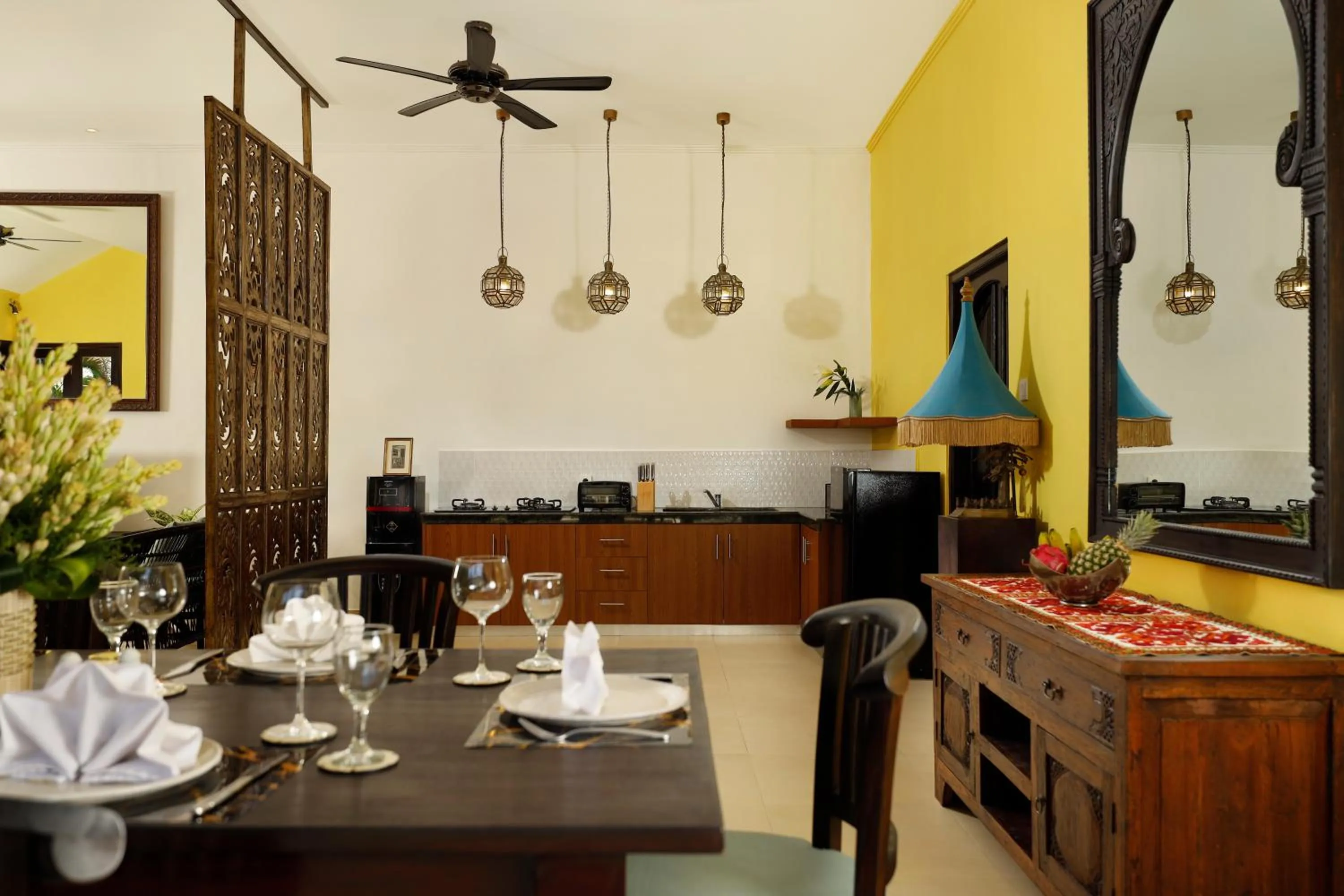 Kitchen or kitchenette in Shanti Estate Seminyak by Nakula