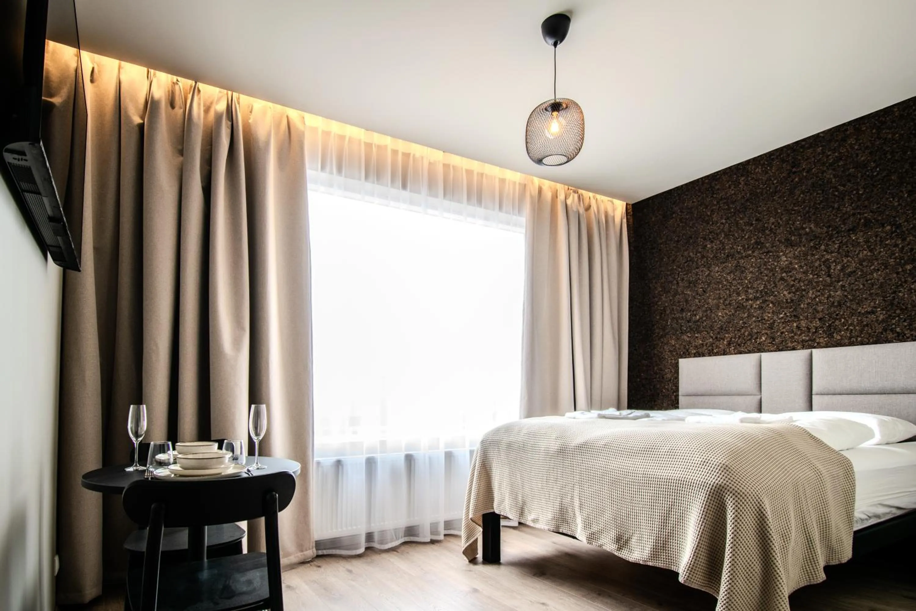 Bed in Frost Apartments by Heimaleiga