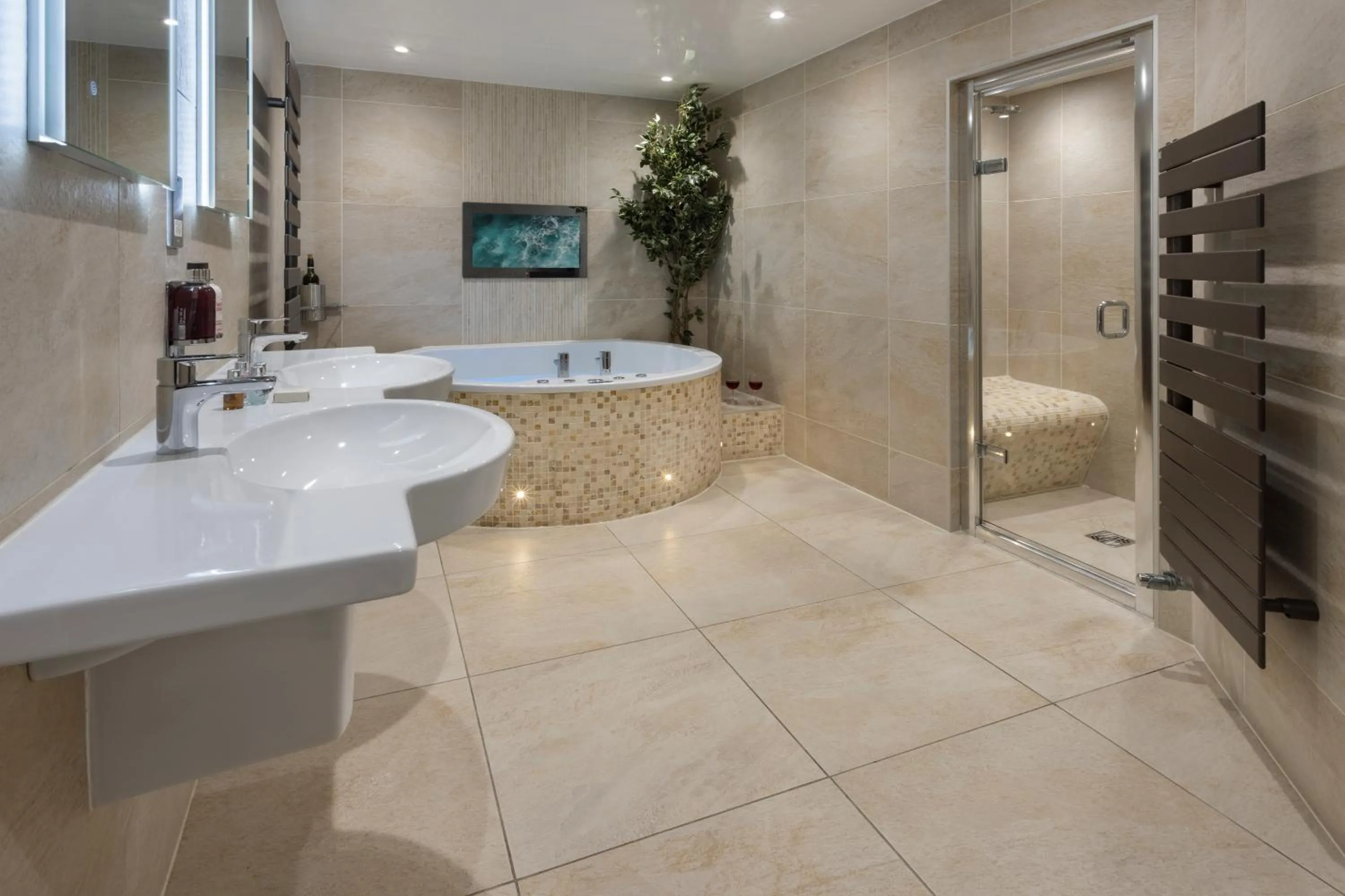 Shower in Aphrodites Group - Luxury Hot Tub Suites in Central Lake District!