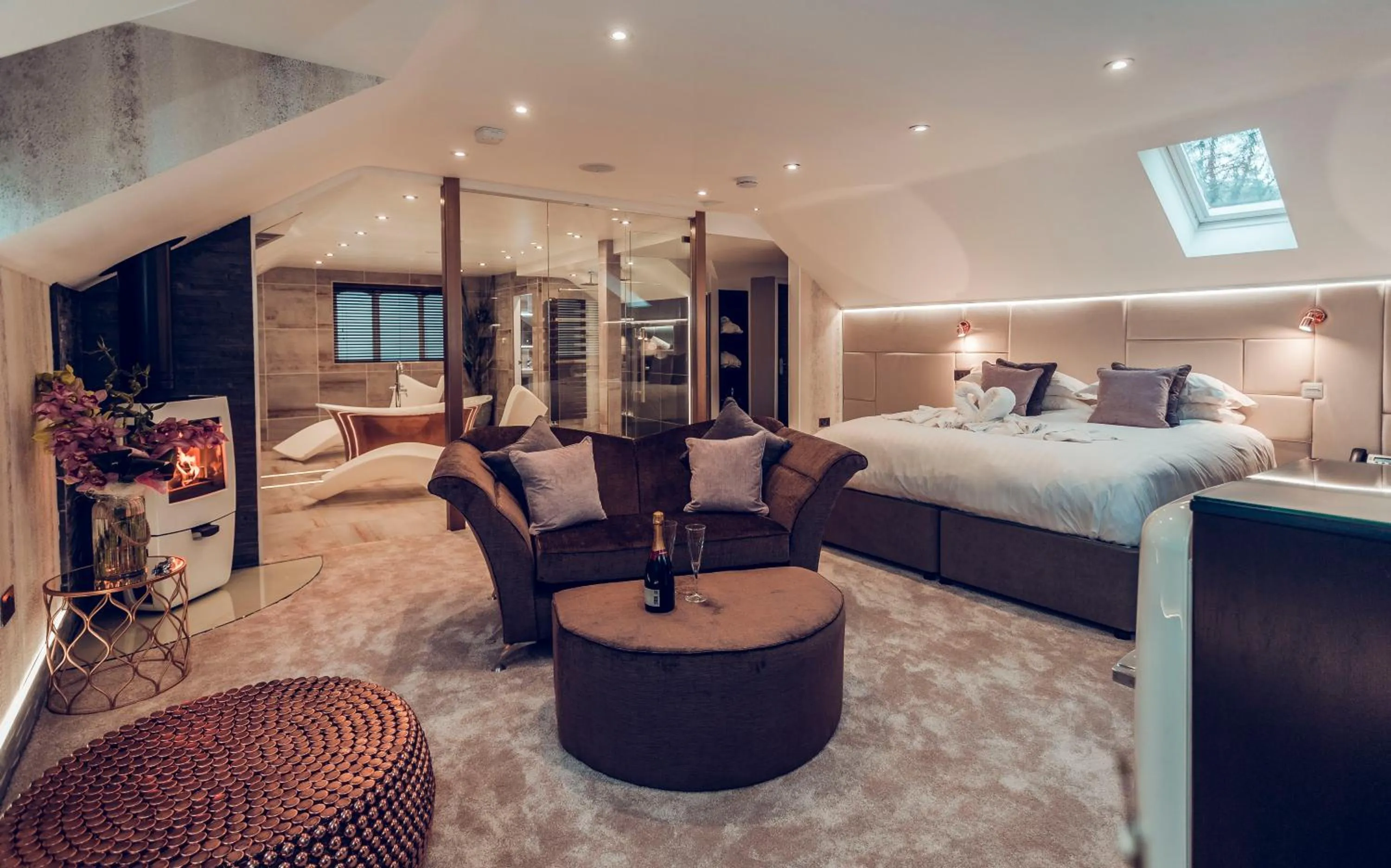 Bed in Aphrodites Group - Luxury Hot Tub Suites in Central Lake District!