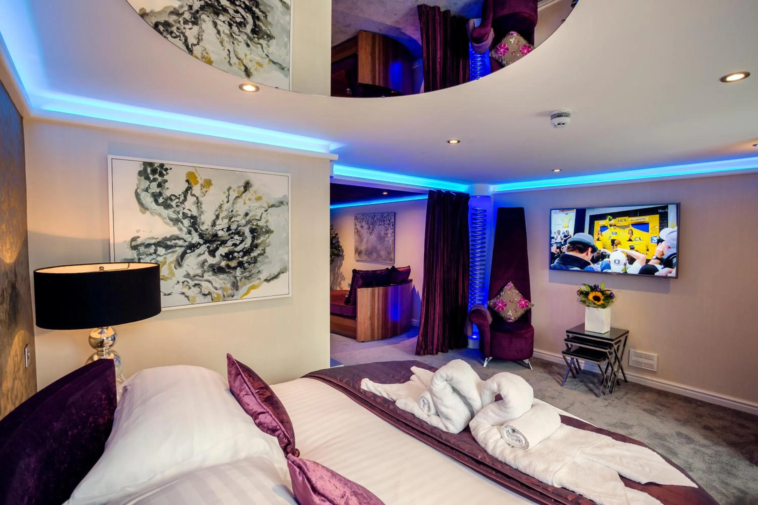 Bed in Aphrodites Group - Luxury Hot Tub Suites in Central Lake District!