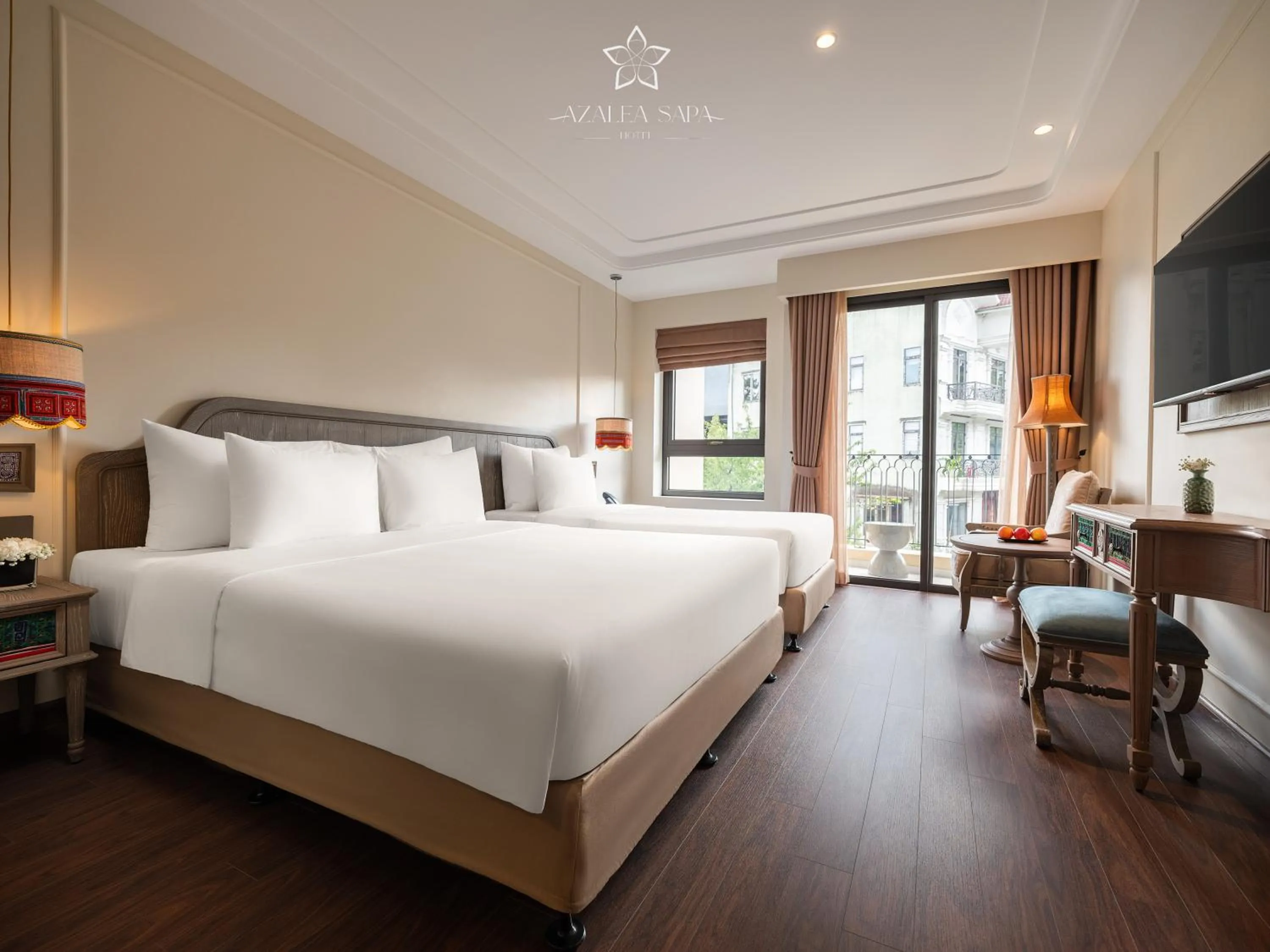 Bed in Azalea Sapa Hotel