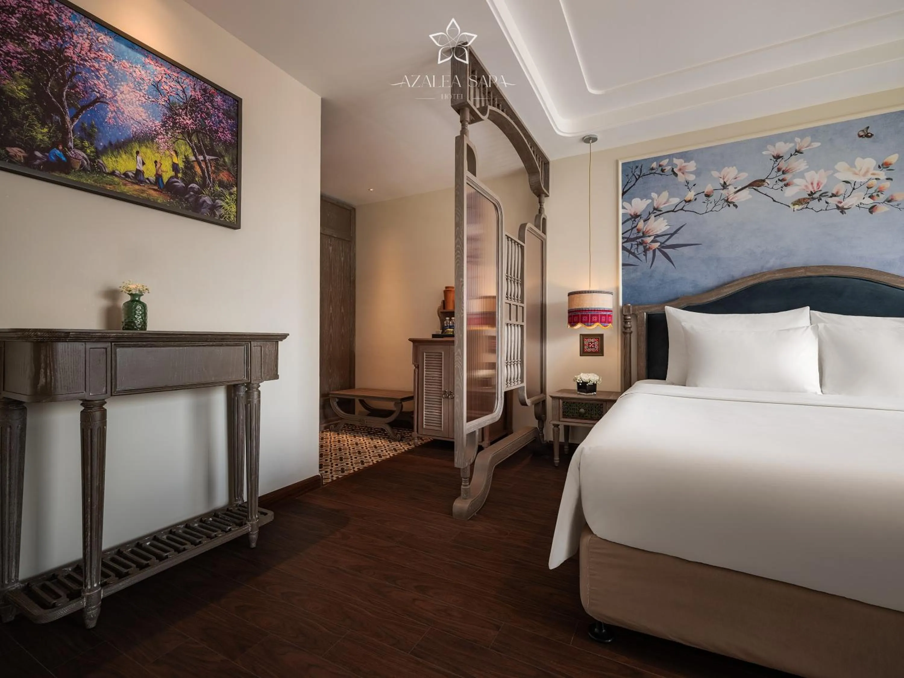 Bed in Azalea Sapa Hotel