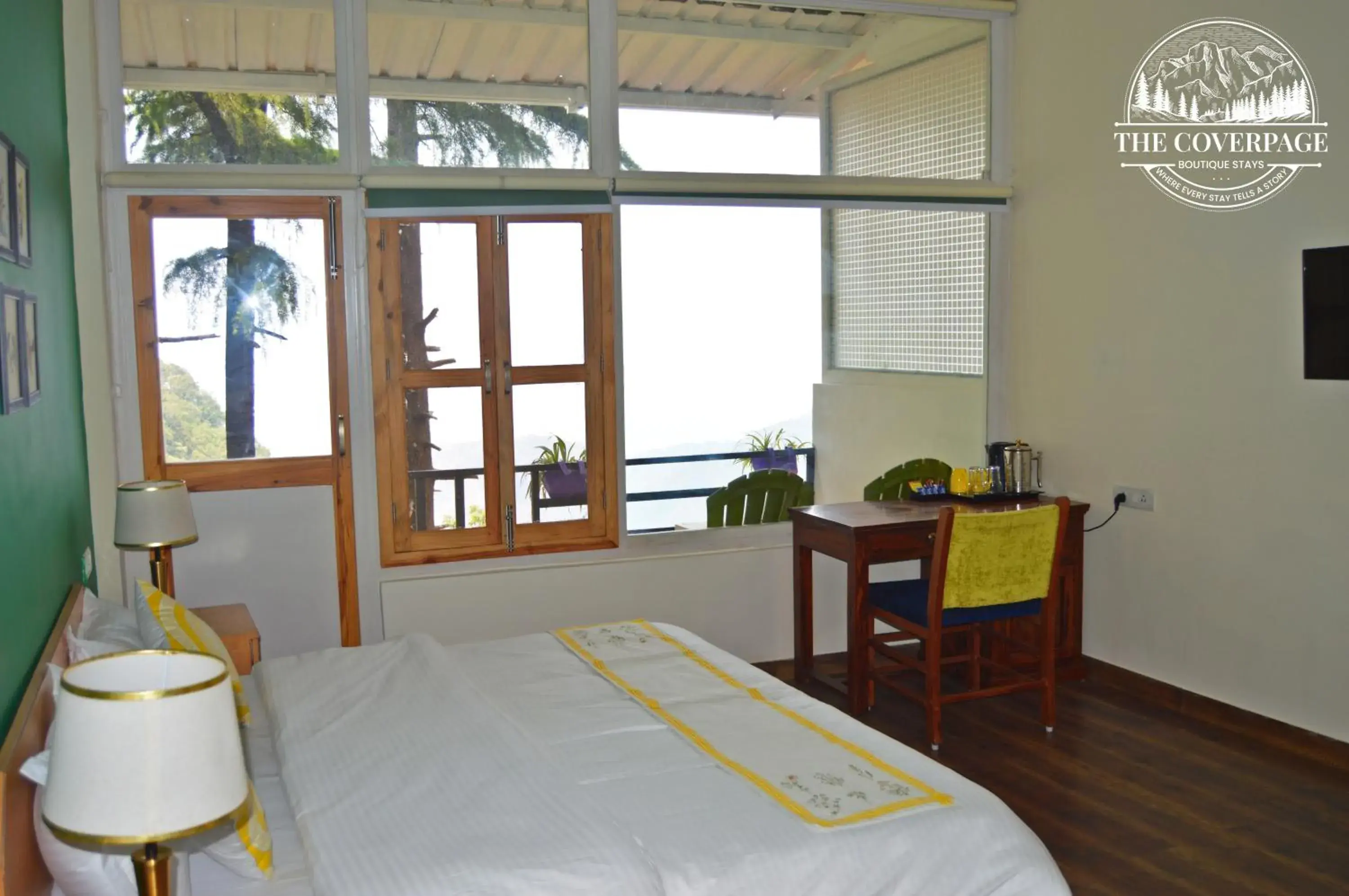 Bed in The Coverpage Boutique Stays Mussoorie Bed in The Coverpage Boutique Stays Mussoorie