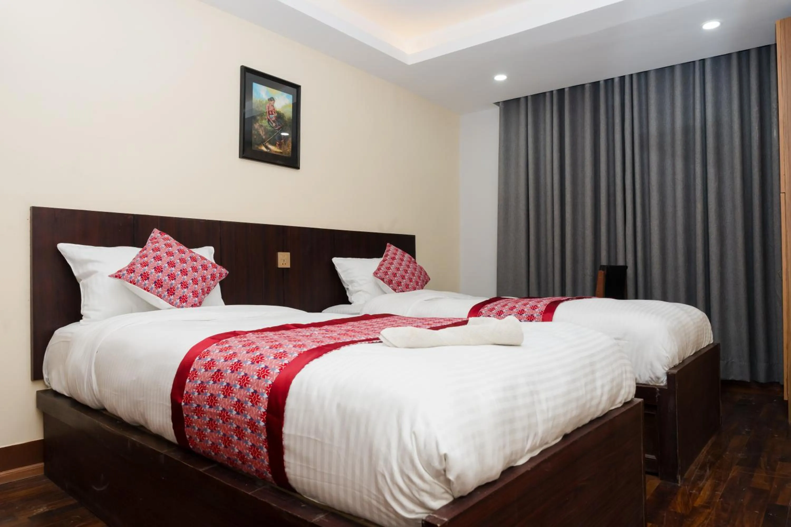 Bed in Rightway Hotel & Restaurant