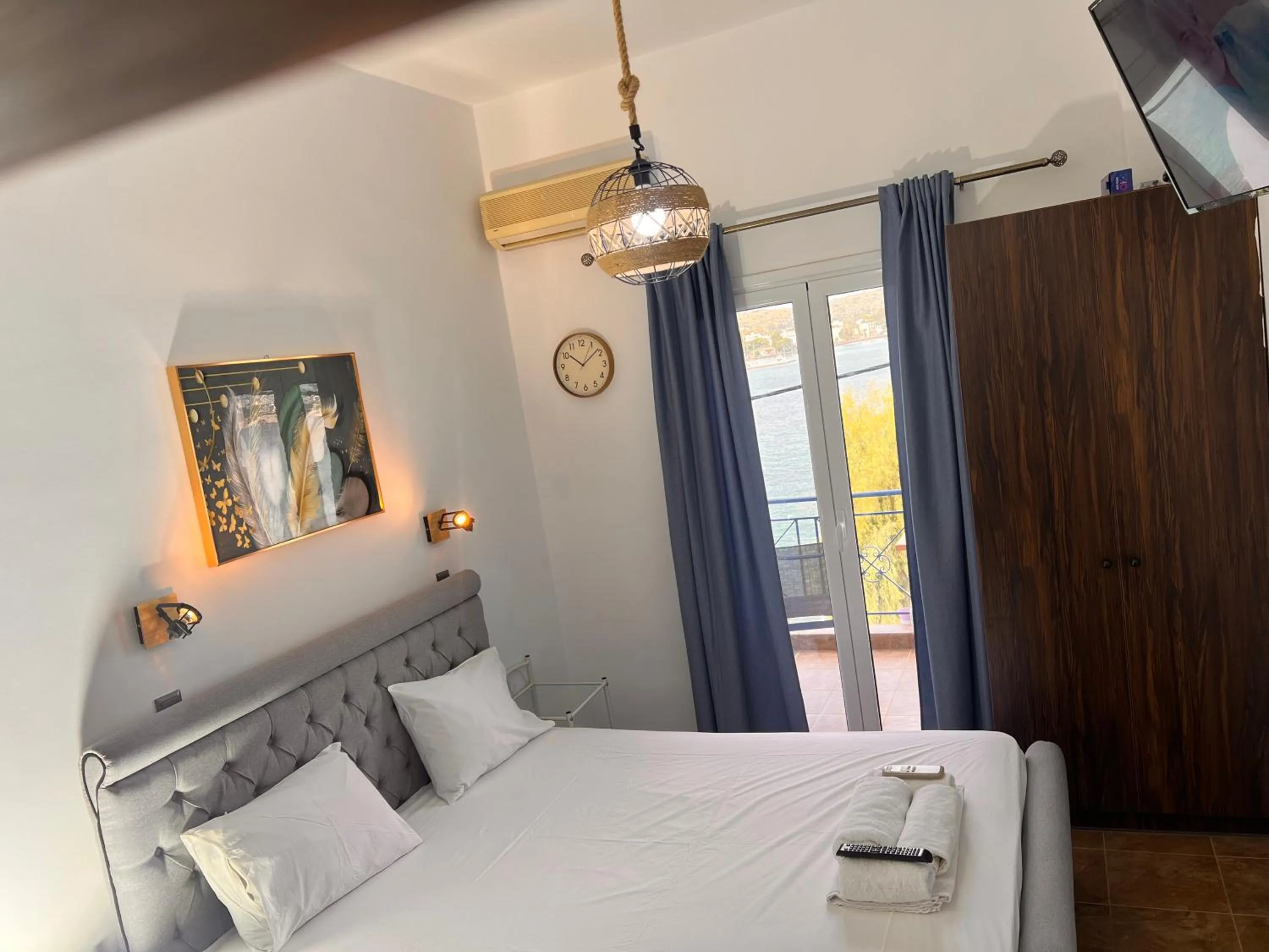 Bed in blue Hotel