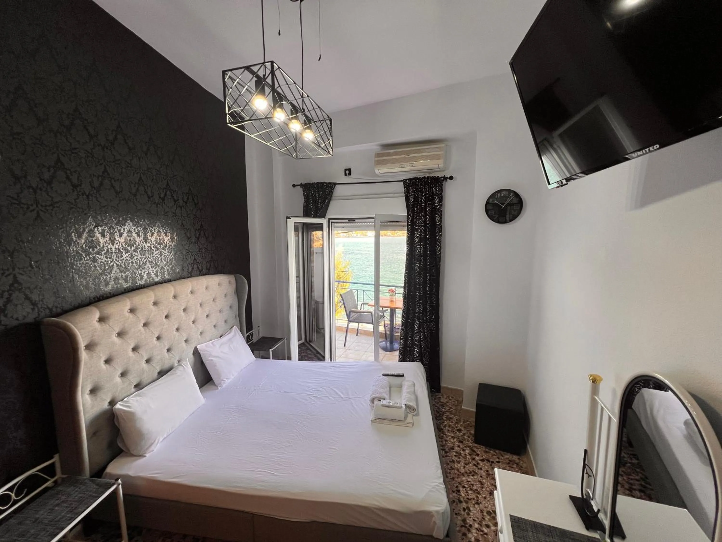 Bed in blue Hotel