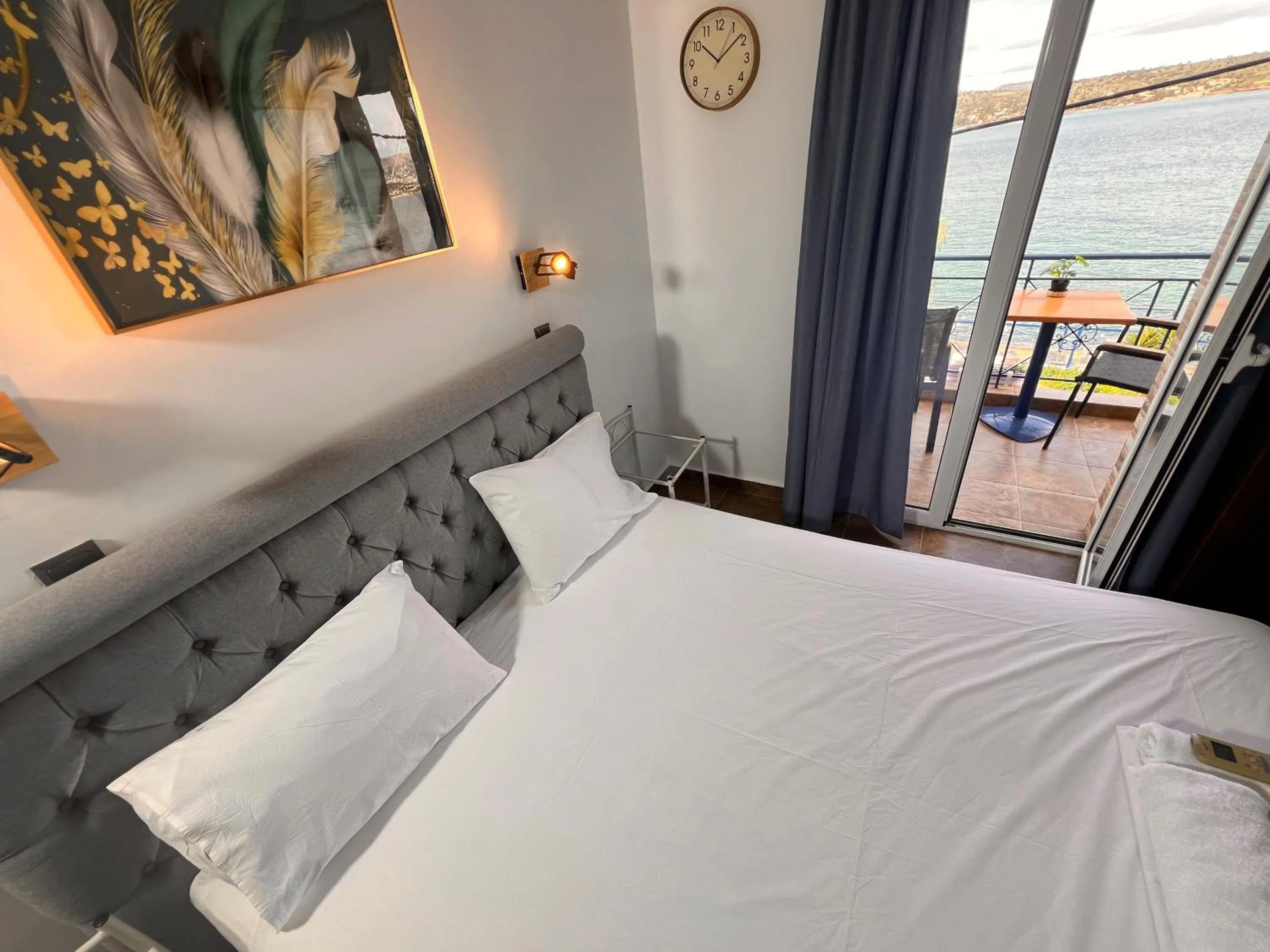 Bed in blue Hotel