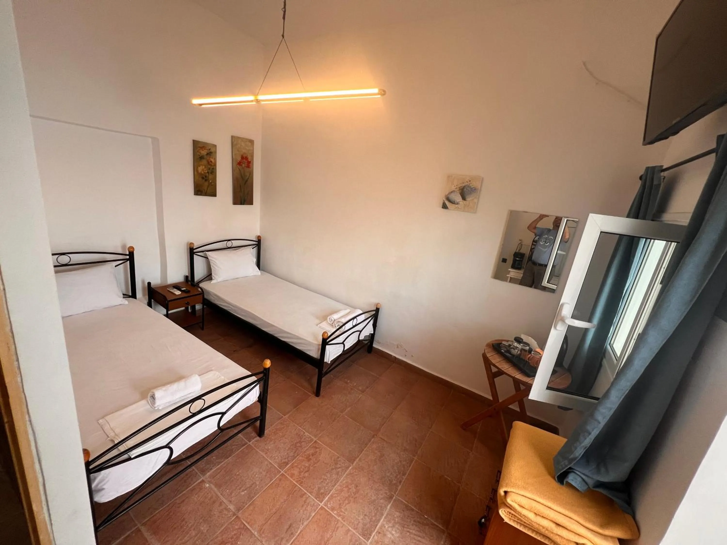 Bed in blue Hotel