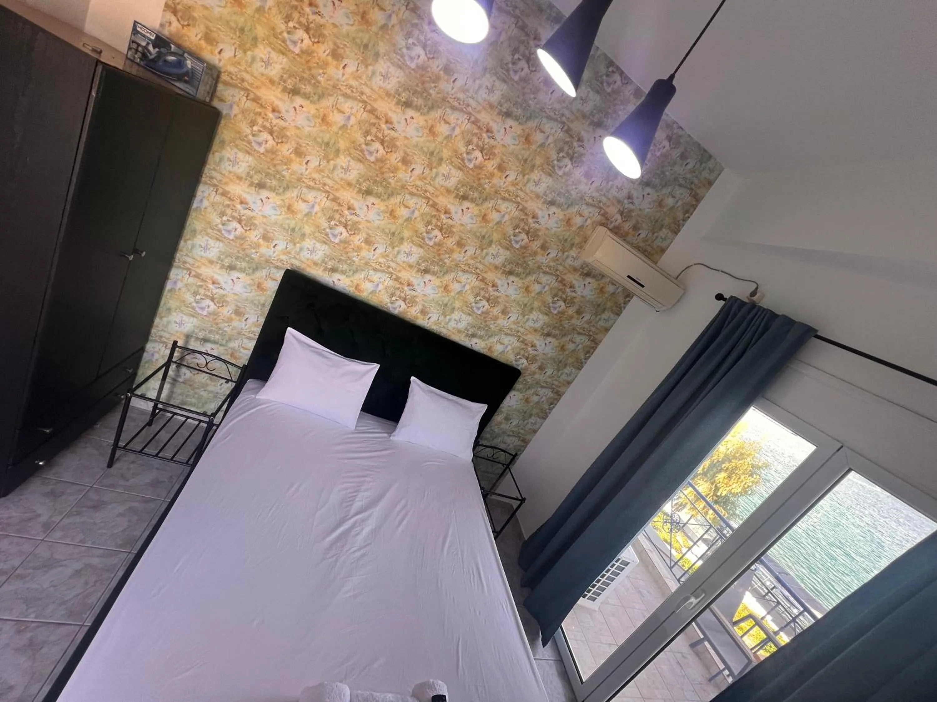 Bed in blue Hotel