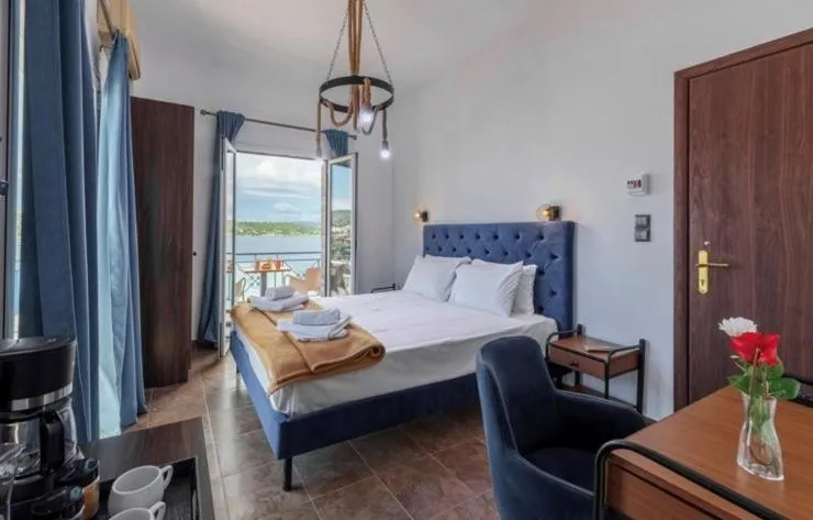 Bed in blue Hotel