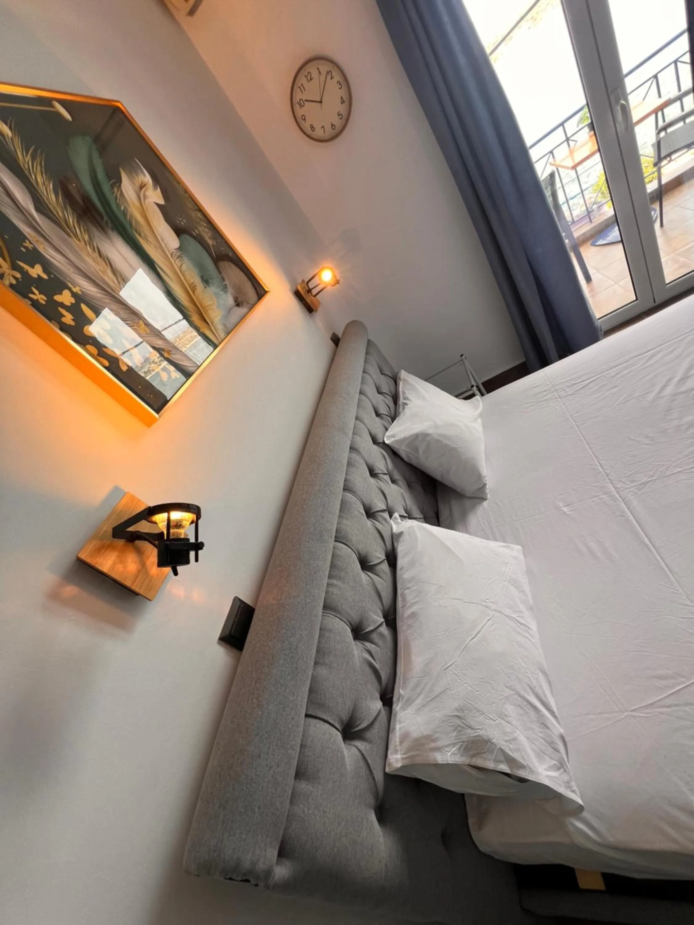 Bed in blue Hotel